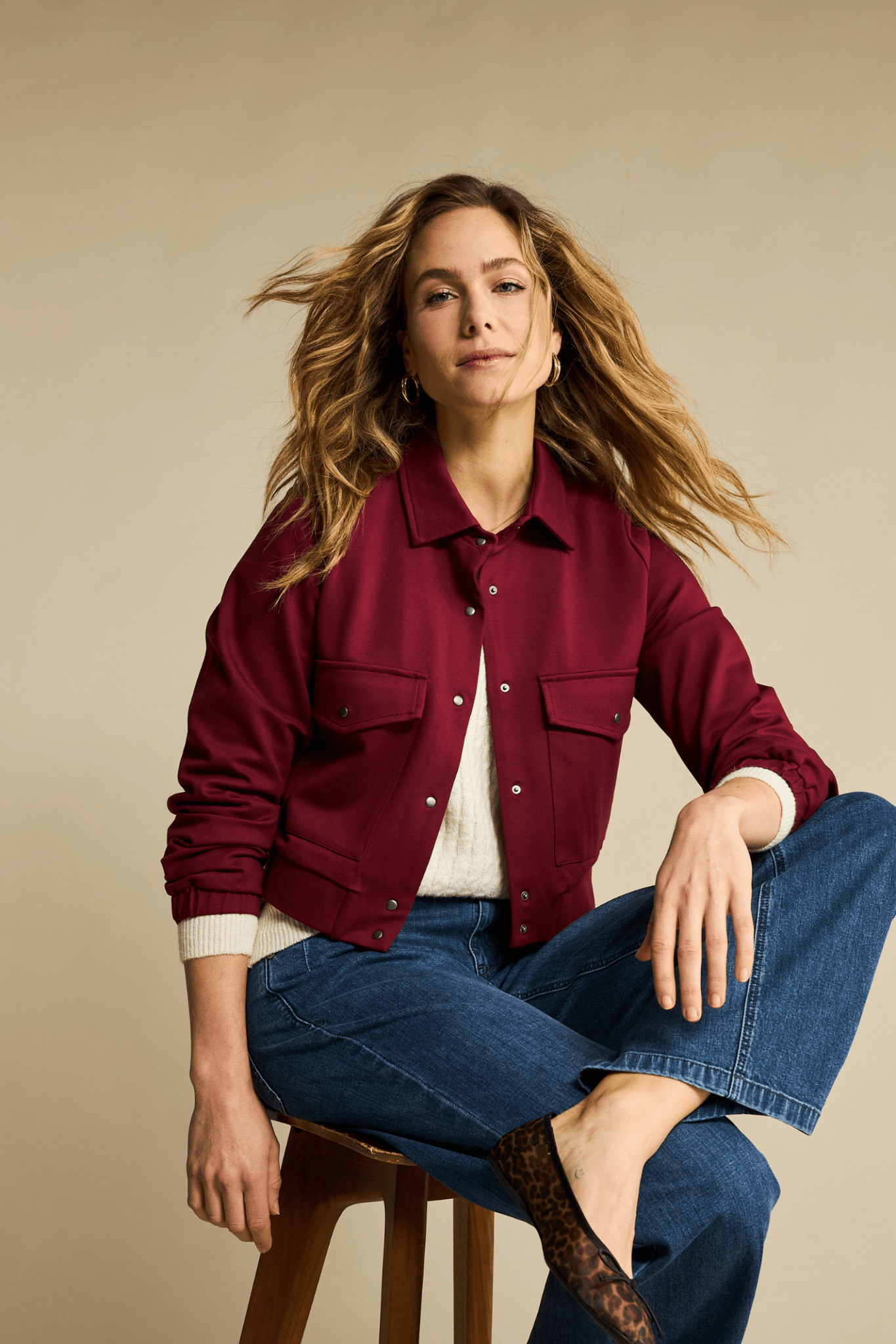 Red Button SRB4673 Bomber Jacket Punta Ruby - Dotique - Red Button
