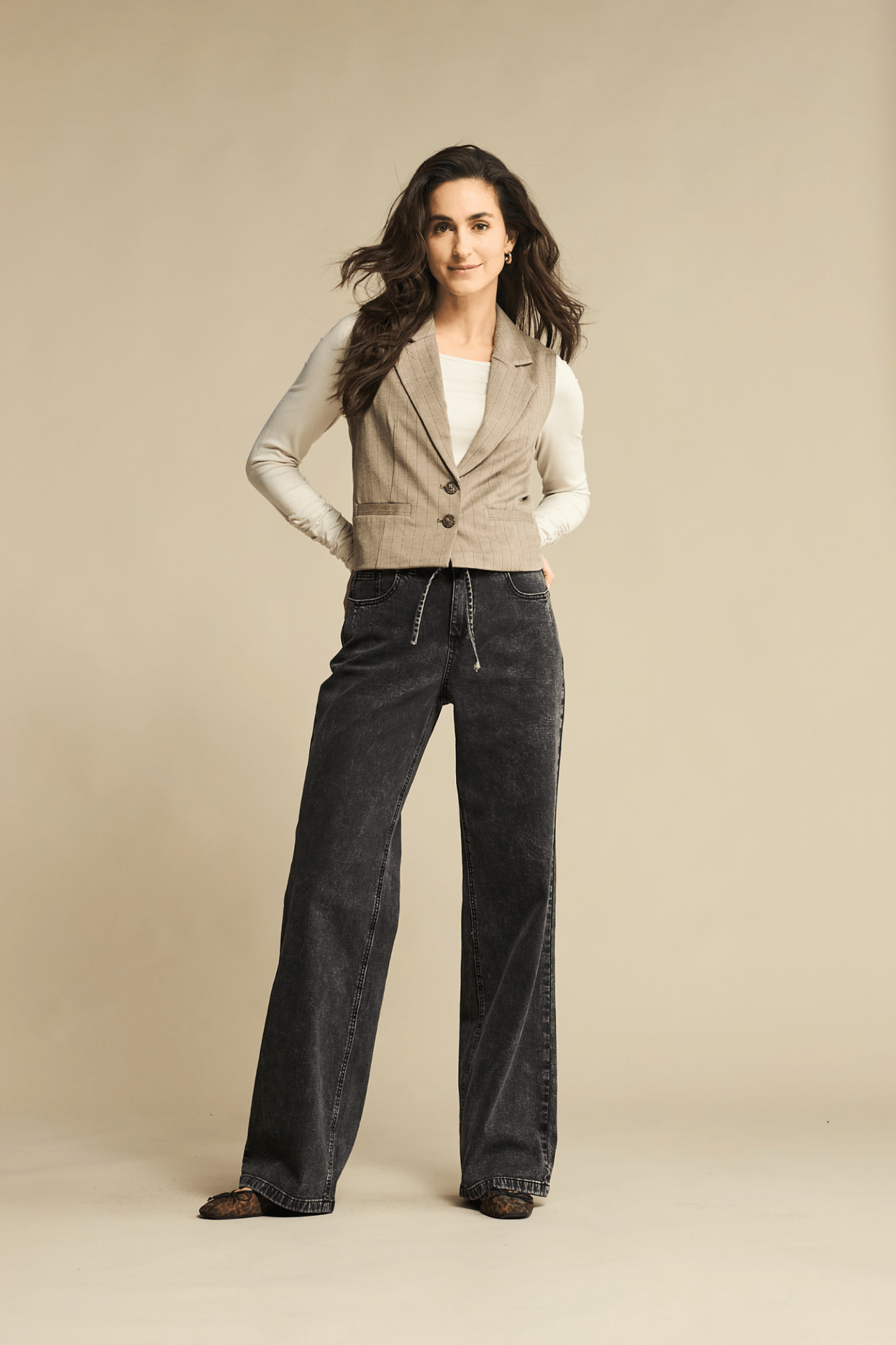 Red Button SRB4691 Claudette Black Denim & Belt - Dotique - Red Button