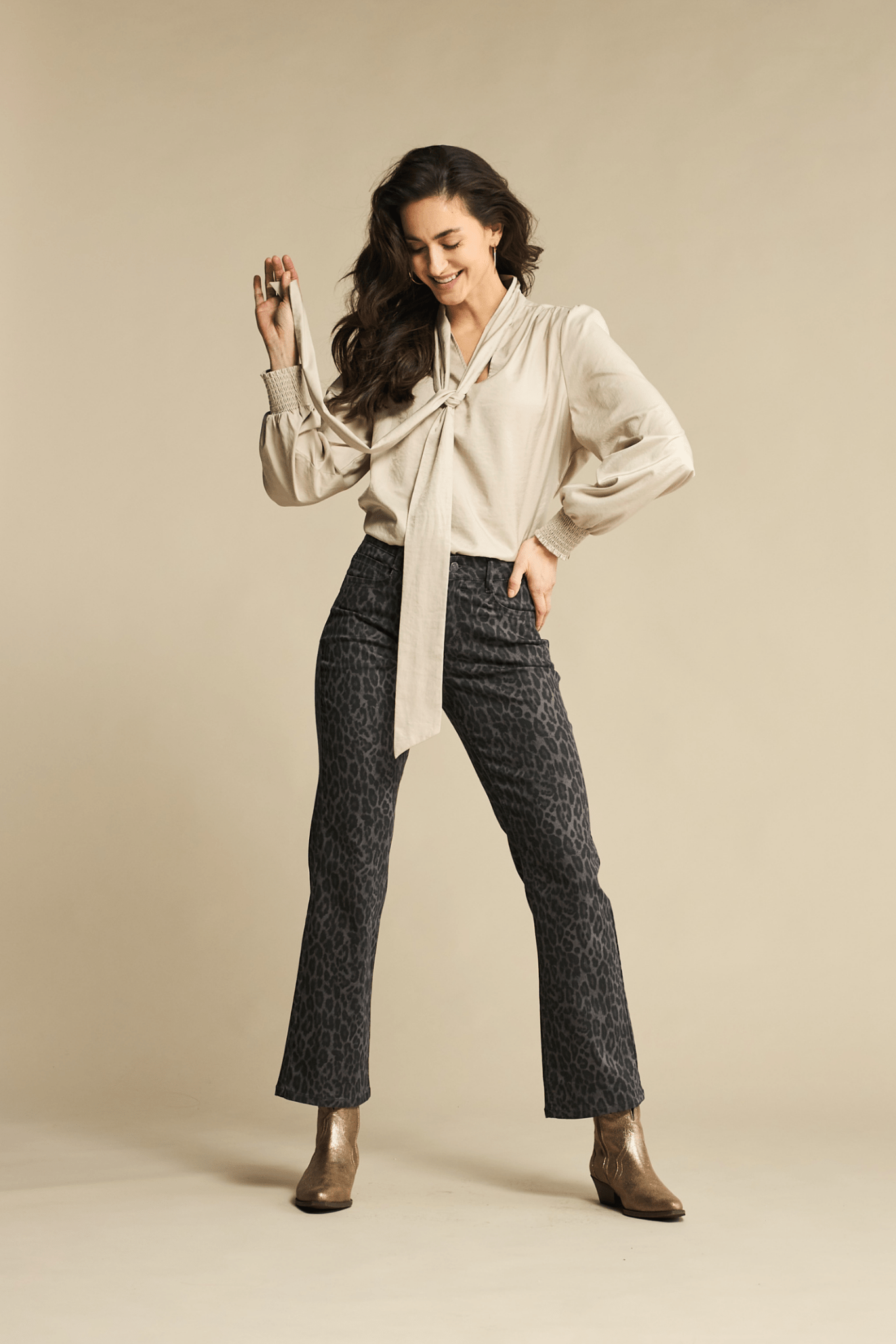 Red Button SRB4716 Kim Leopard Jeans L30 Lava - Dotique - Red Button