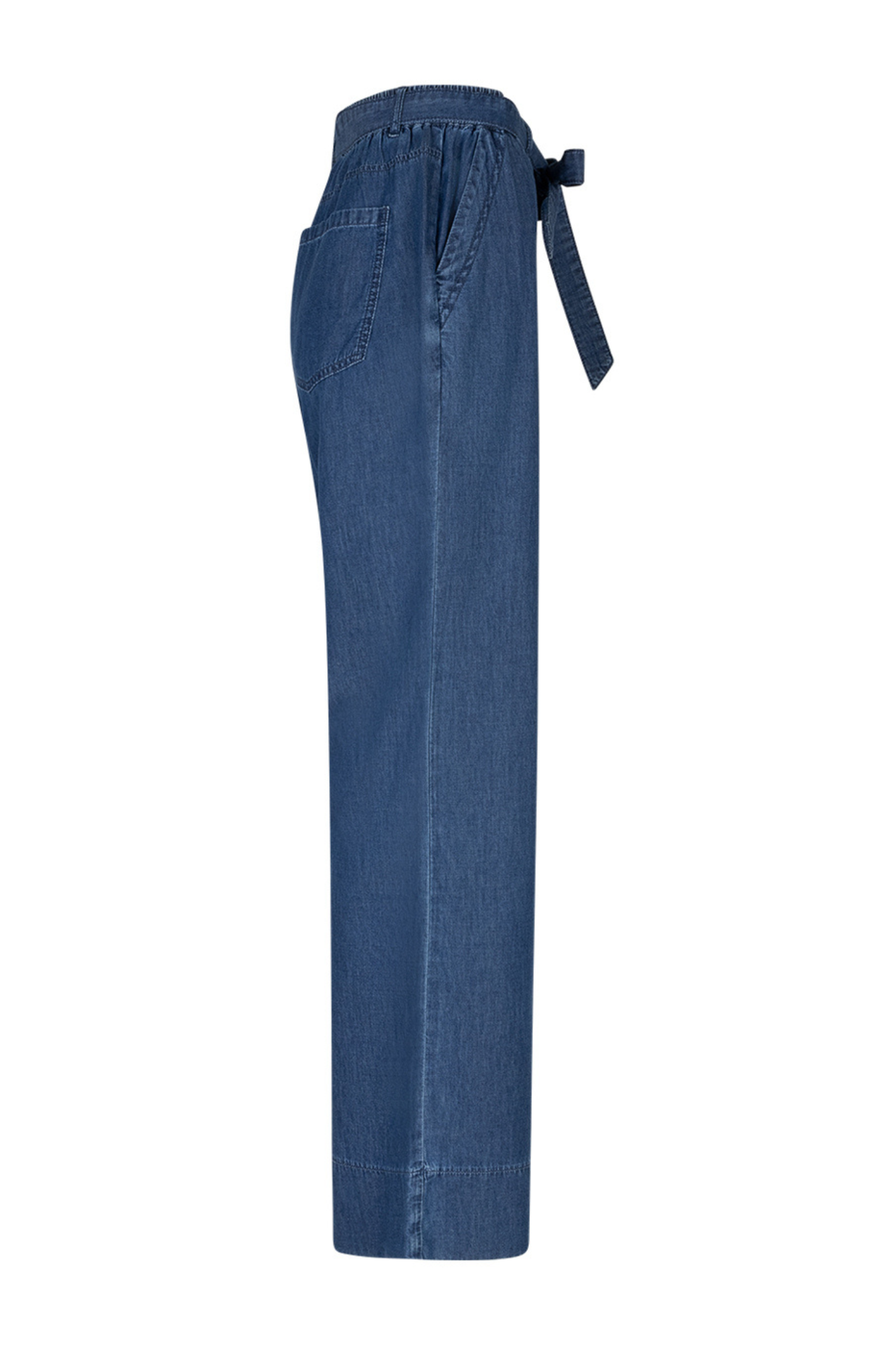 Side view of Red Button SRB4804 Claudette Palazzo Denim Rinse Trousers by Red Button shop at Dotique