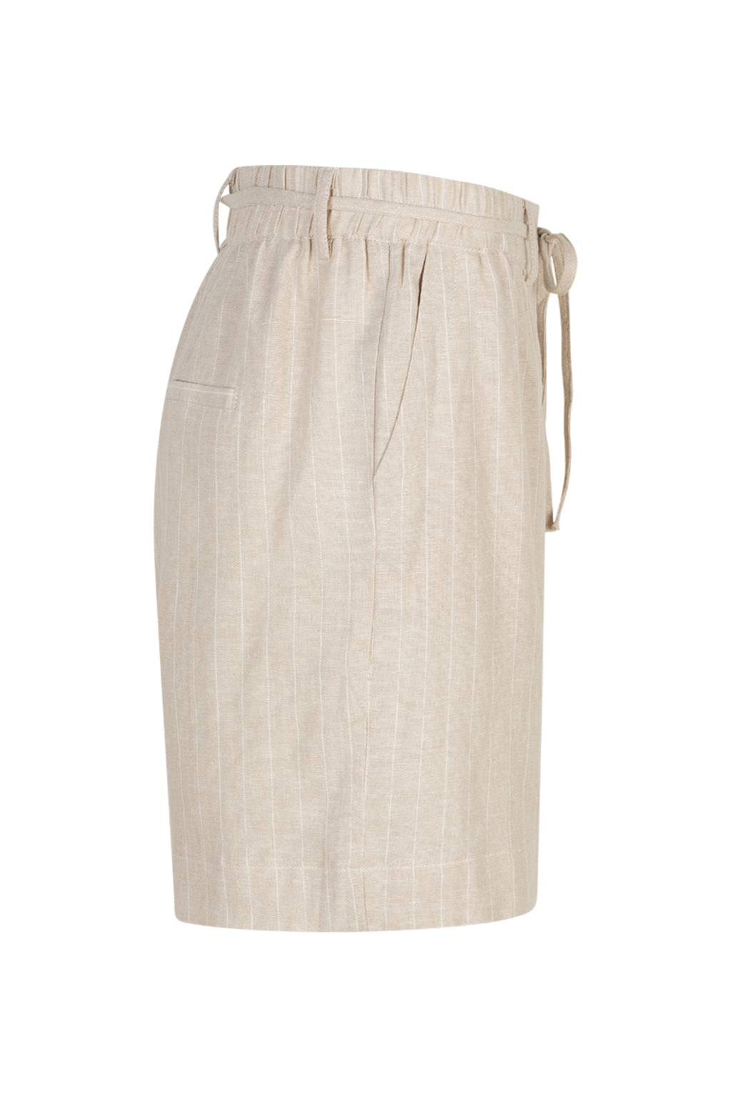 Side view of Red Button SRB4914 Cami Short Linen/Visco Pebble Pinstripe by Red Button shop Dotique