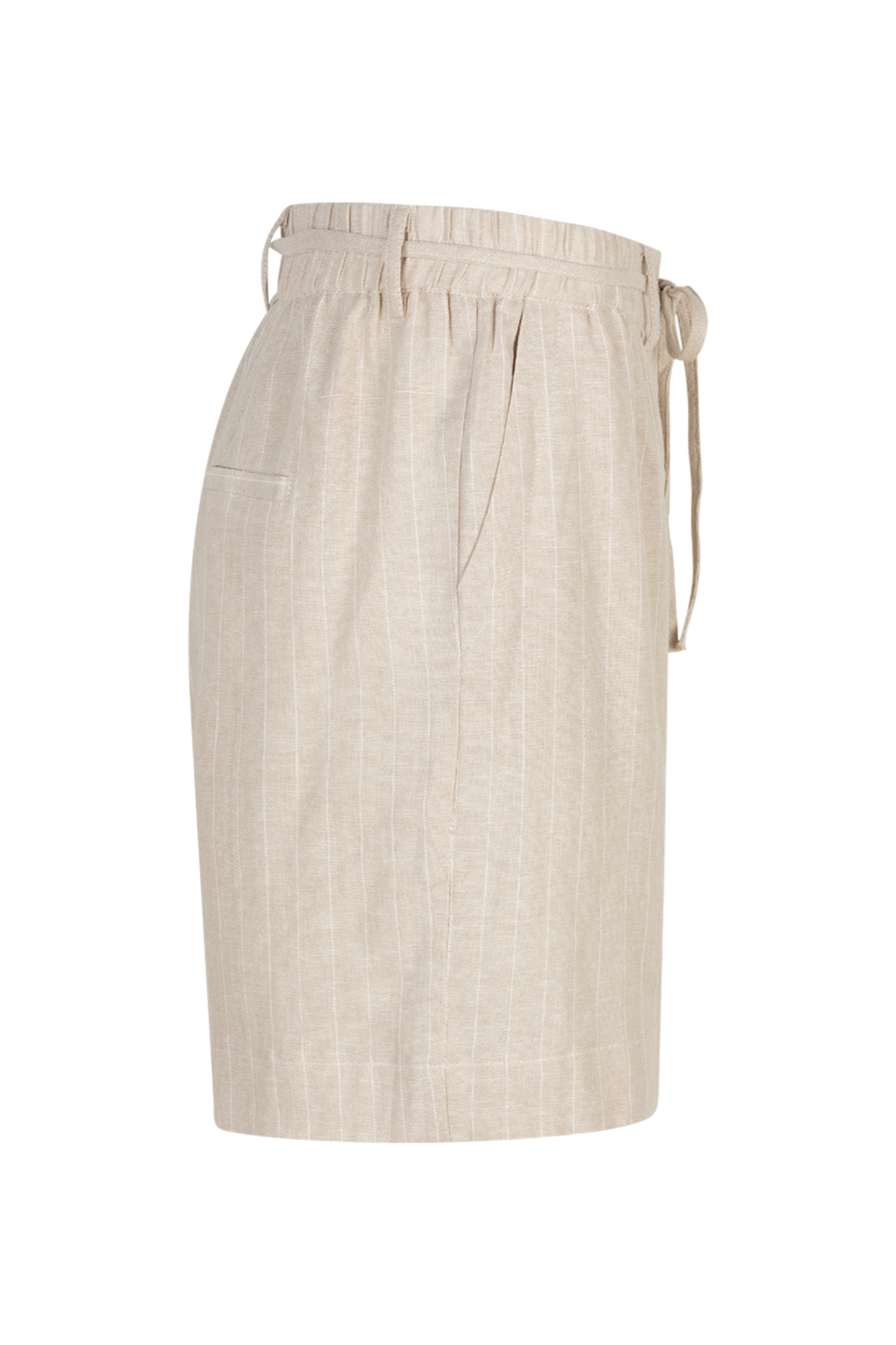 Side view of Red Button SRB4914 Cami Short Linen/Visco Pebble Pinstripe by Red Button shop Dotique