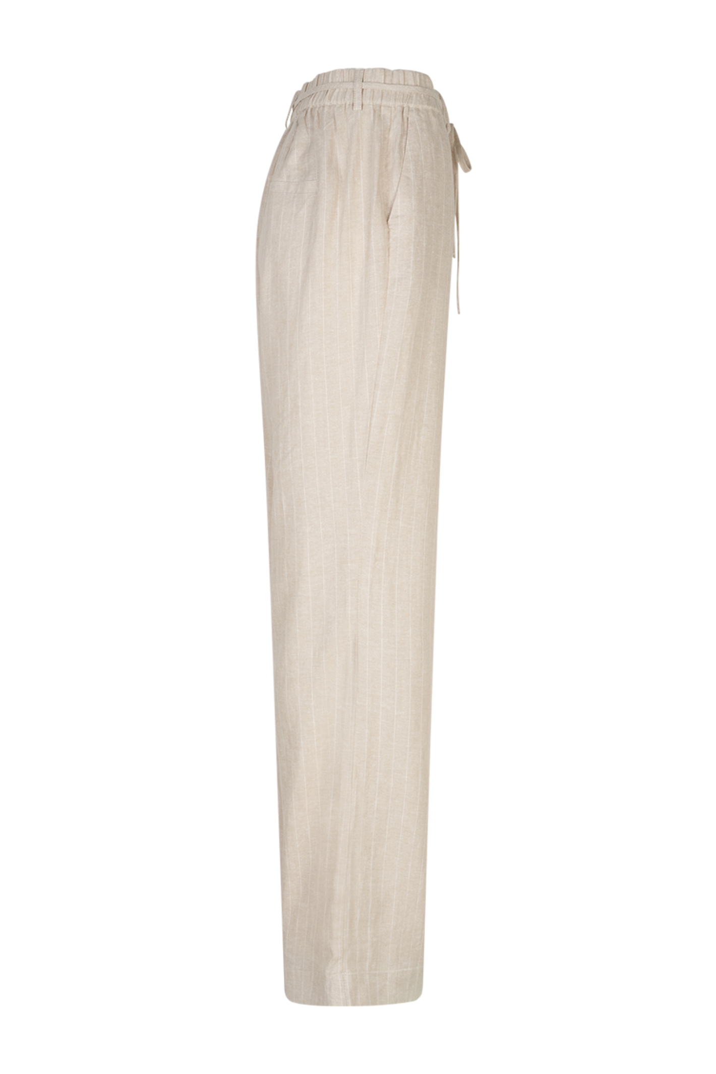 Red Button SRB4915A Claudette Linen/Visco Pinstripe L31 Pebble trousers by Red Button, shop Red Button at Dotique.