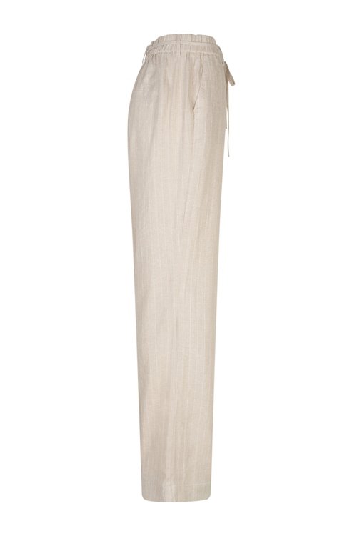 Red Button SRB4915A Claudette Linen/Visco Pinstripe L31 Pebble trousers by Red Button, shop Red Button at Dotique.