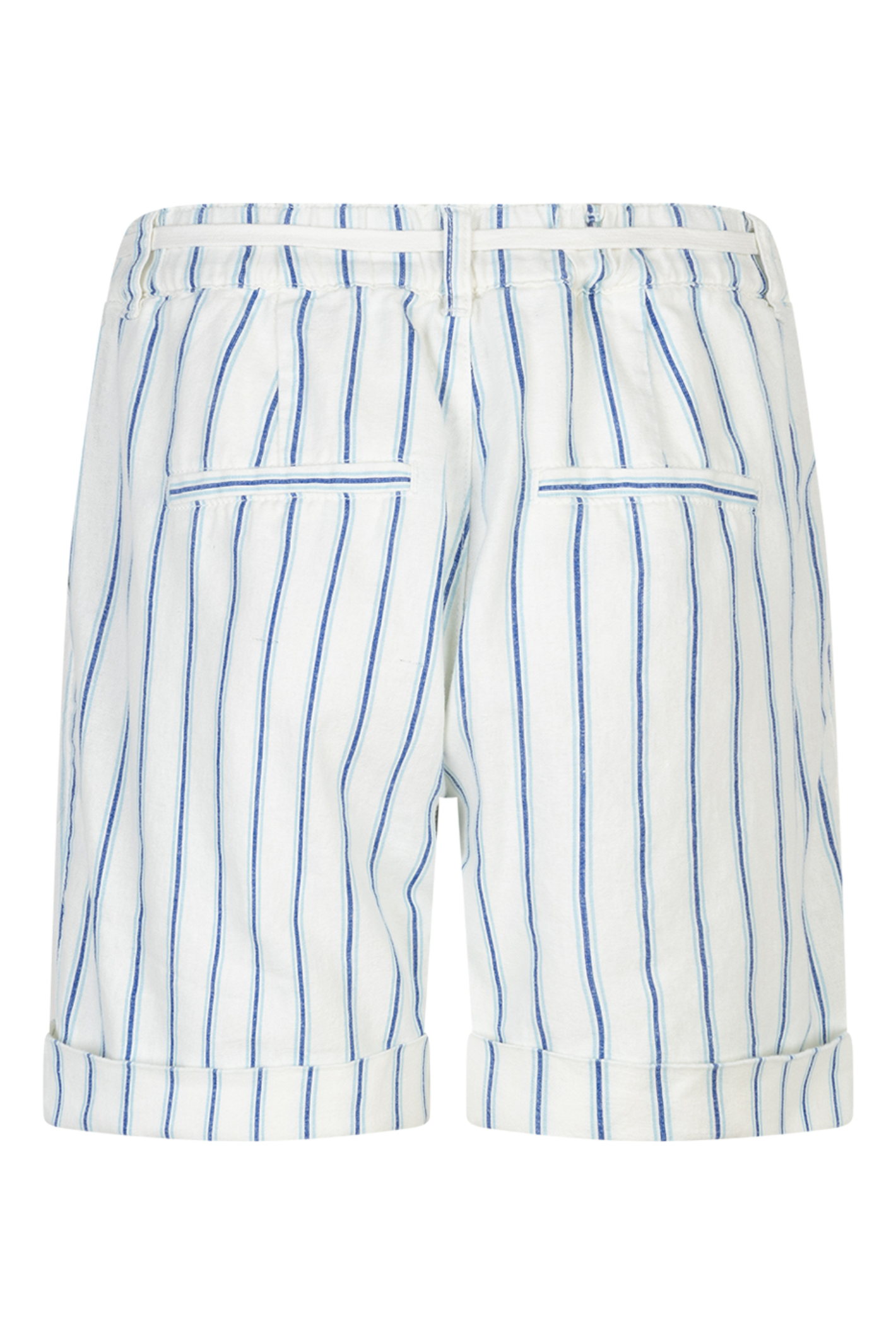 Back view of Red Button SRB4917 Camille Short Linen/Co Cobalt Stripe by Red Button, shop Red Button at Dotique for stylish summer shorts