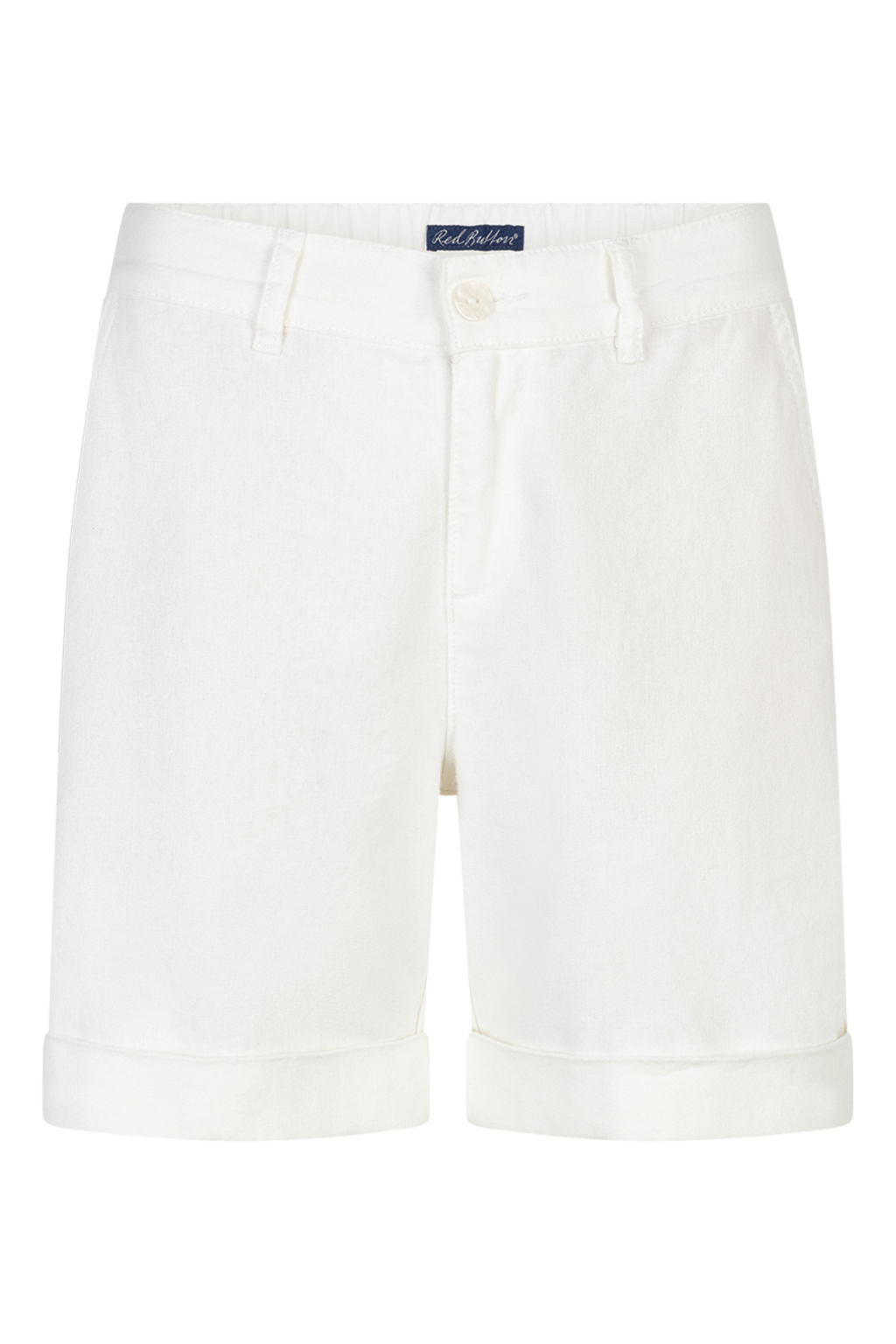 Front view of Red Button SRB4920 Camille Linen Shorts Off White by Red Button shop Dotique for elegant summer wear