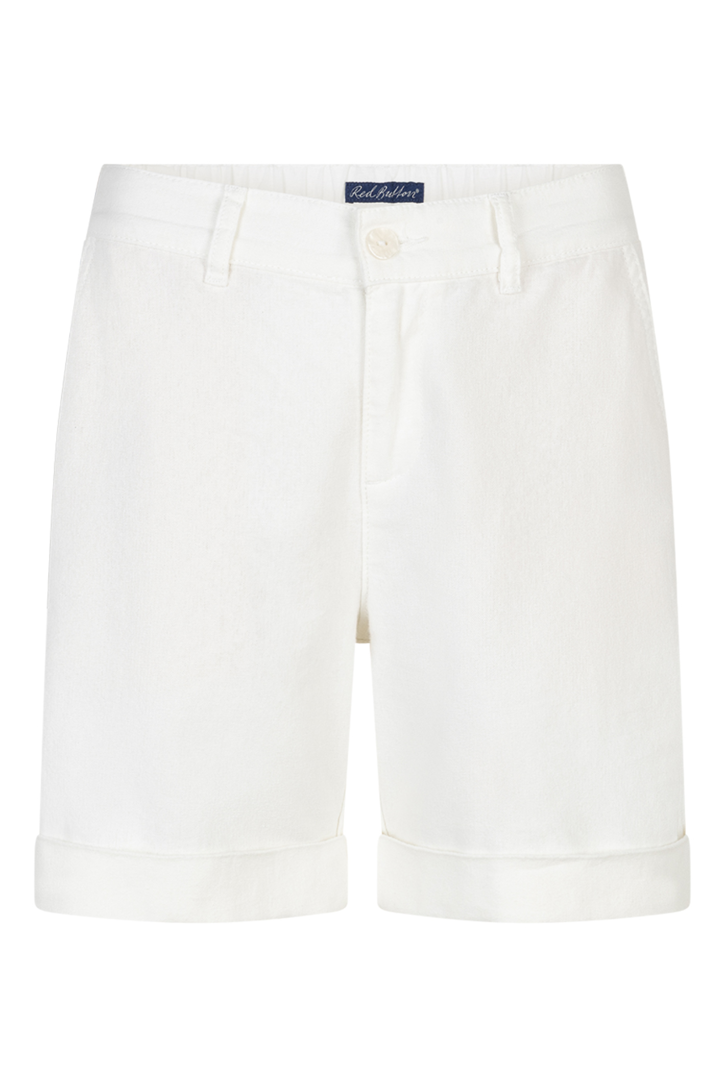 Front view of Red Button SRB4920 Camille Linen Shorts Off White by Red Button shop Dotique for elegant summer wear