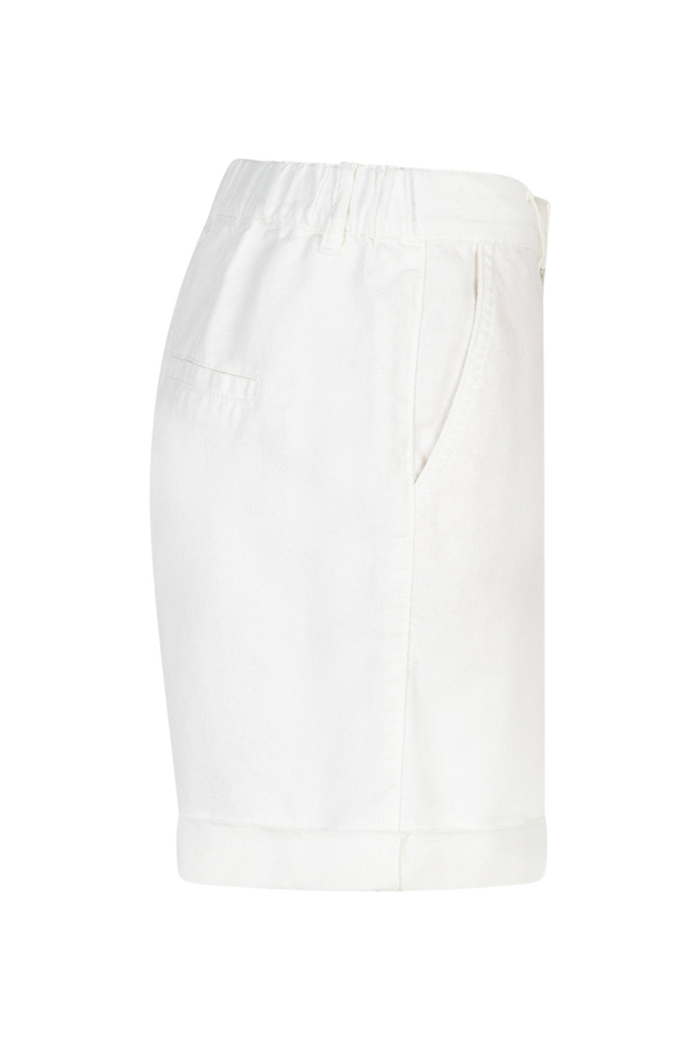 Side view of Red Button SRB4920 Camille Linen Shorts Off White by Red Button shop Dotique for casual summer wear