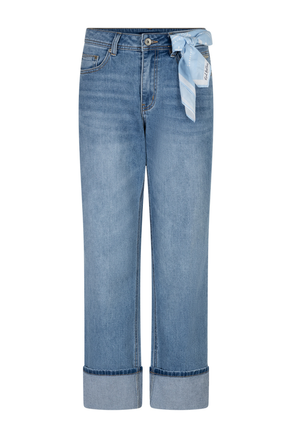 Red Button SRB4928 Kim High Hem & Scarf Stone Used Jeans