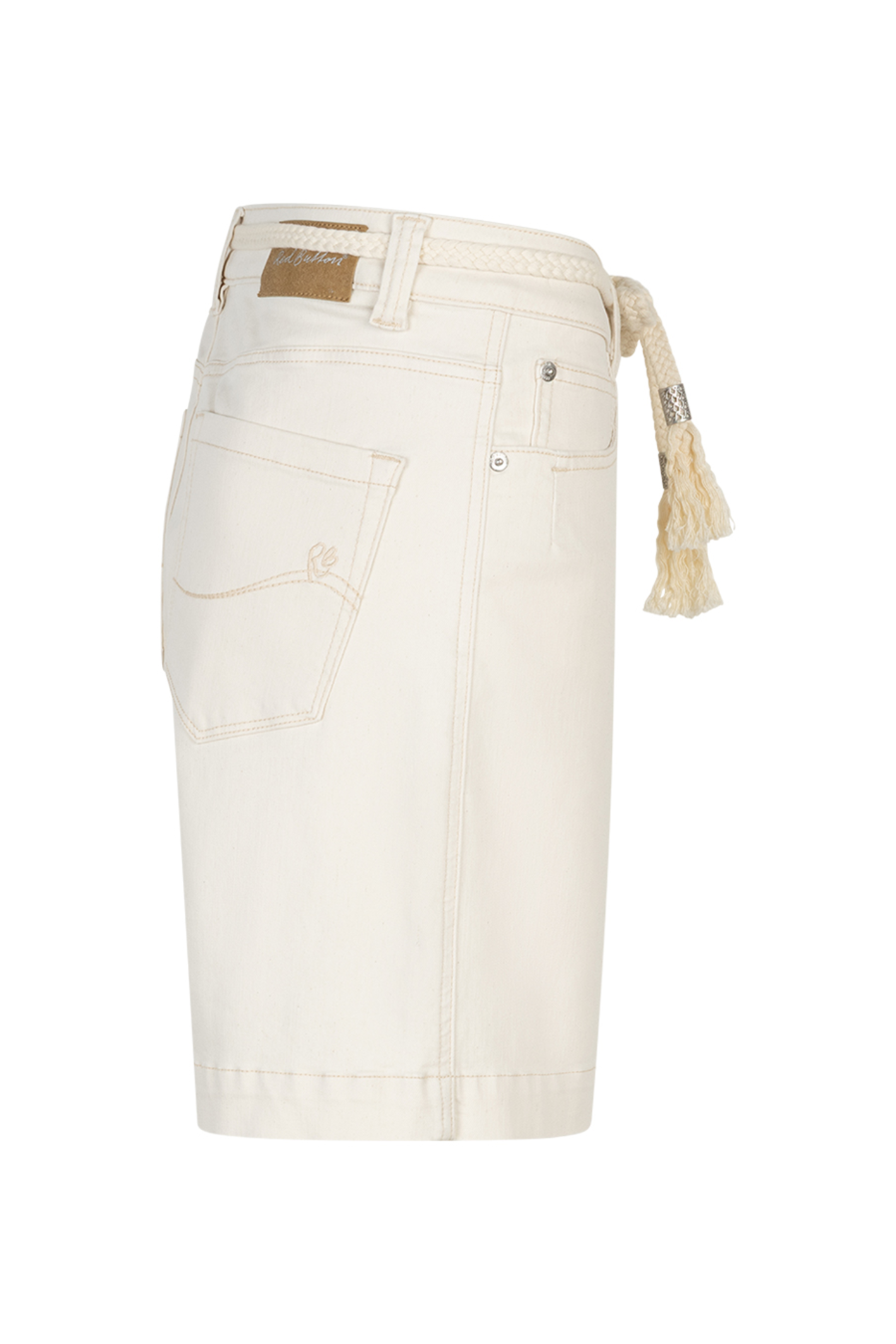 Side view of Red Button SRB4946 Colette Short & Belt Ecru by Red Button Shop the Red Button collection at Dotique