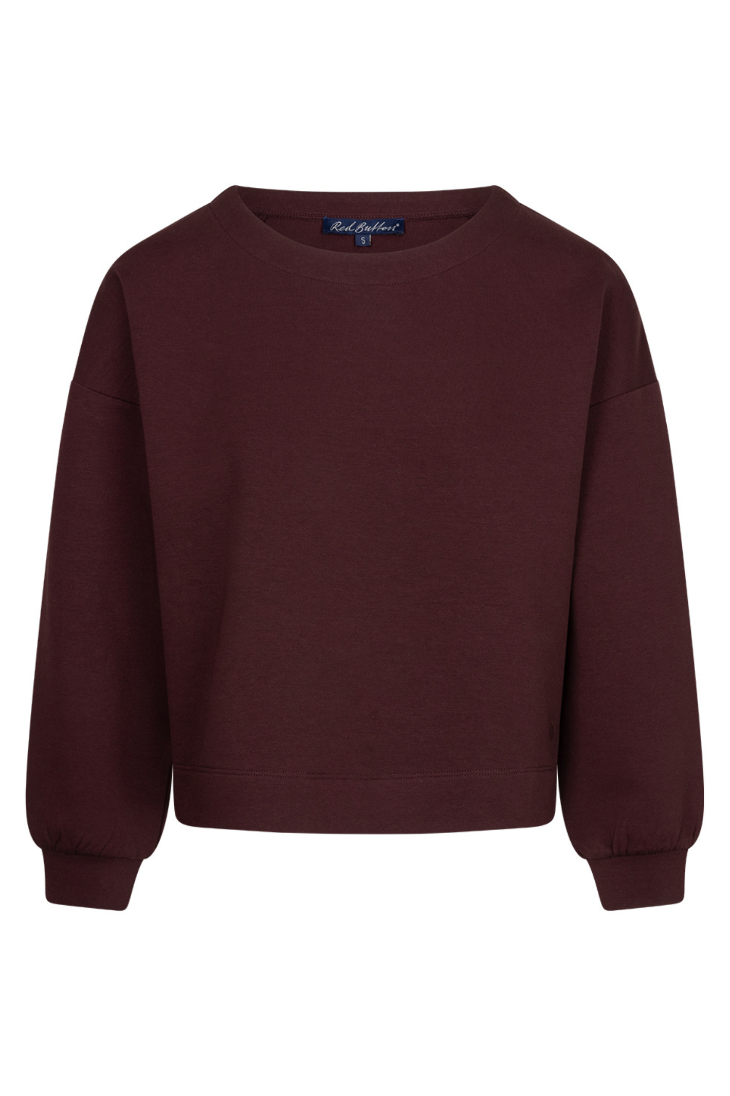 Red Button SRB4998 Skyler Top Long Sleeves Scuba Burgundy