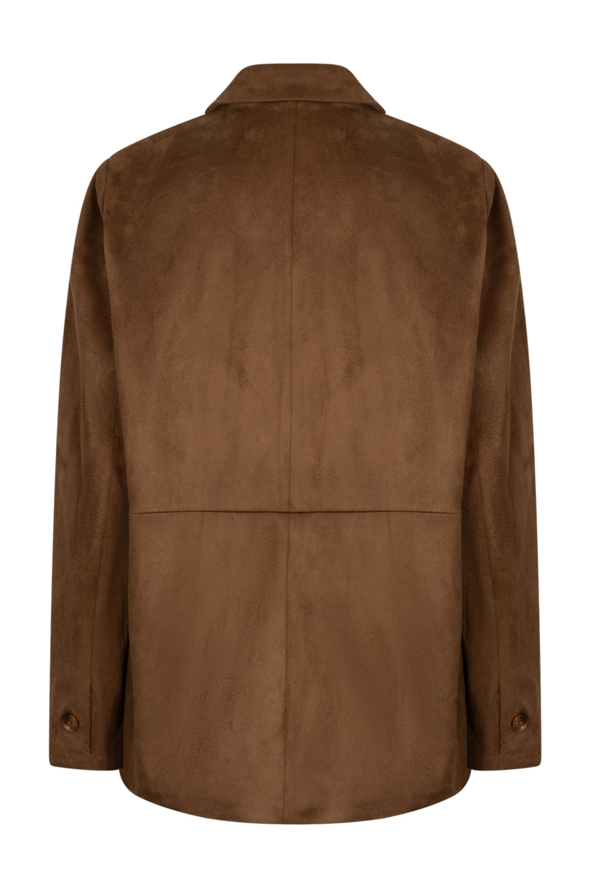 Red Button SRB5015 Blazer Suedine Praline brown blazer back view. Shop Red Button at Dotique