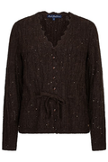 Red Button SRB5039 Cardigan Ajour Sparkle Espresso by Red Button, shop the Red Button collection at Dotique