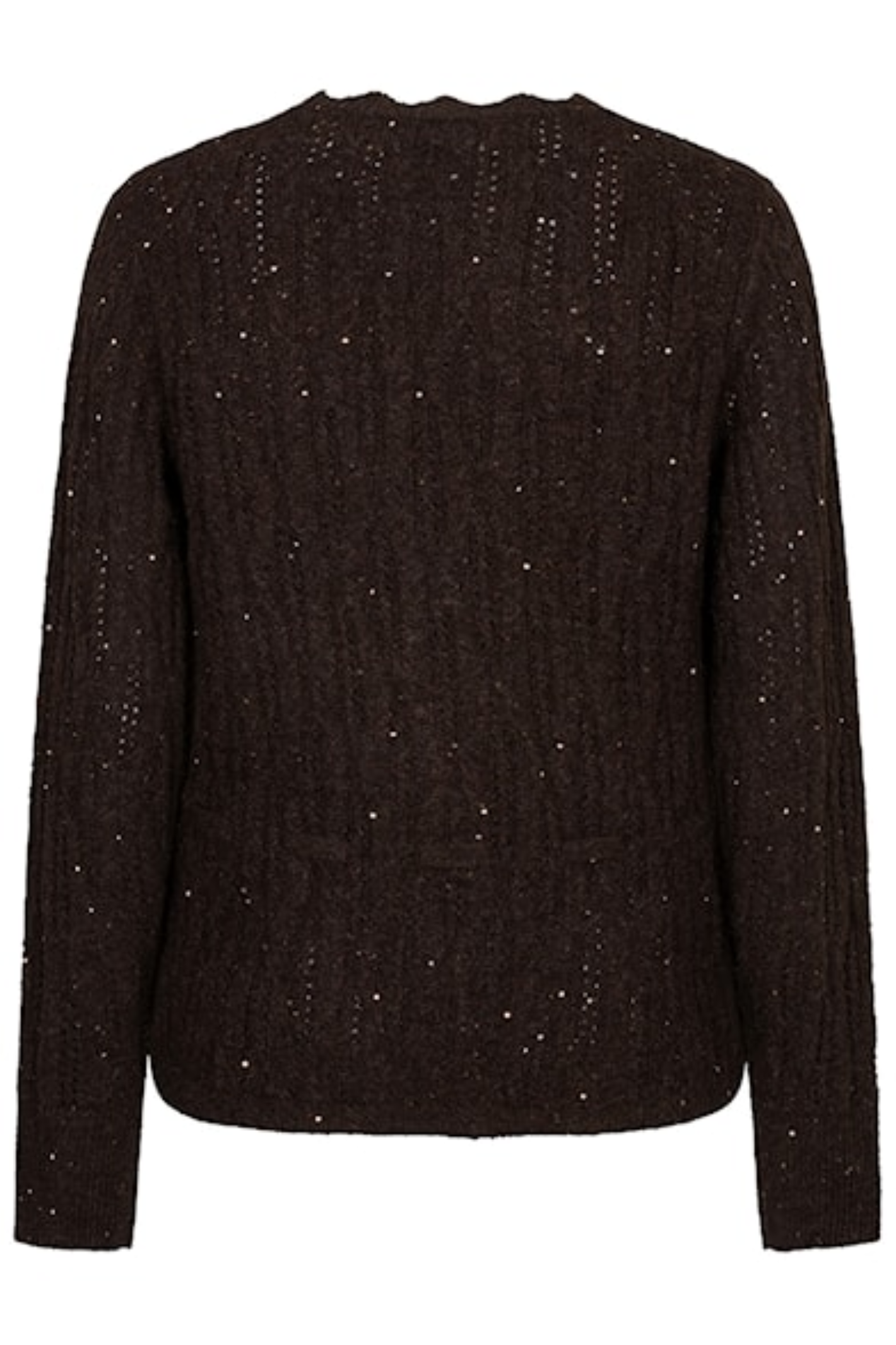 Red Button SRB5039 Cardigan Ajour Sparkle Espresso by Red Button, shop the vendor at Dotique for elegant sparkle knitwear