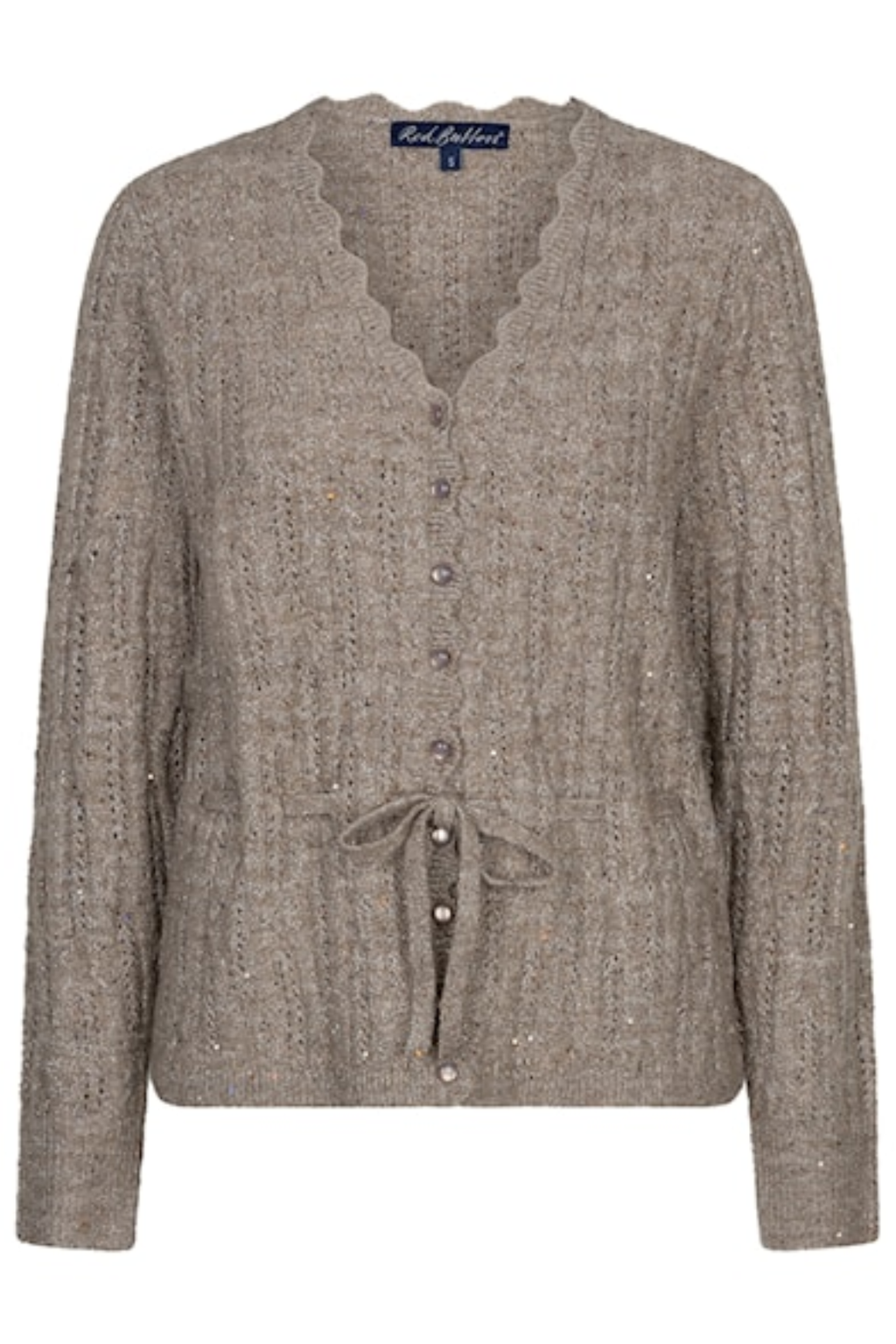 Red Button SRB5039 Cardigan Ajour Sparkle Truffle by Red Button, shop the Red Button collection at Dotique.