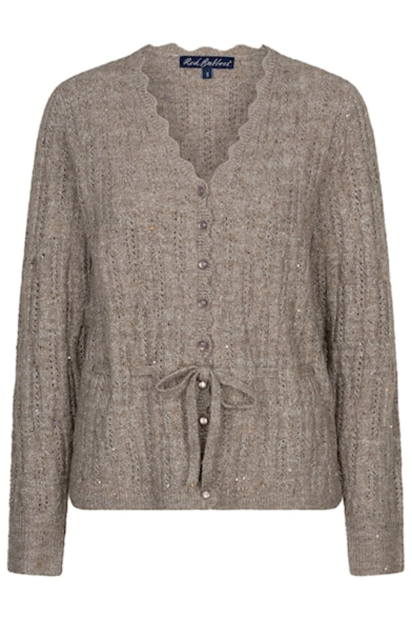 Red Button SRB5039 Cardigan Ajour Sparkle Truffle by Red Button, shop the Red Button collection at Dotique.