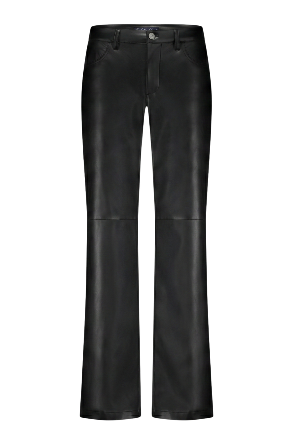 Red Button SRB5077 Colette Faux Leather Trousers L33 Black