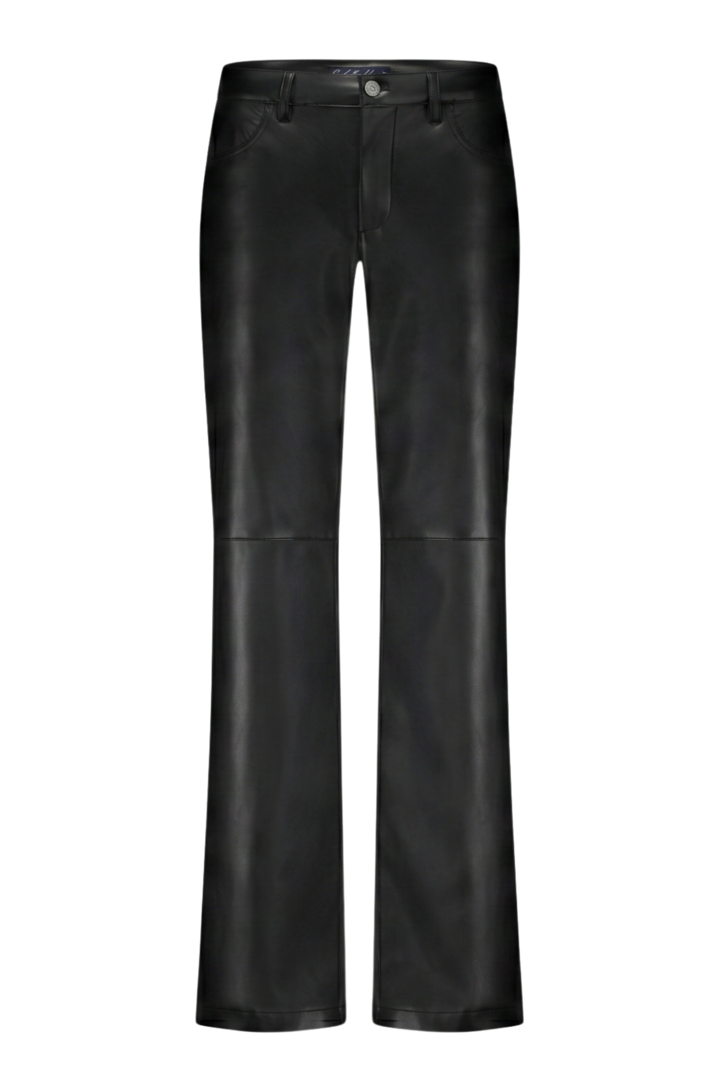 Red Button SRB5077 Colette Faux Leather Trousers L33 Black