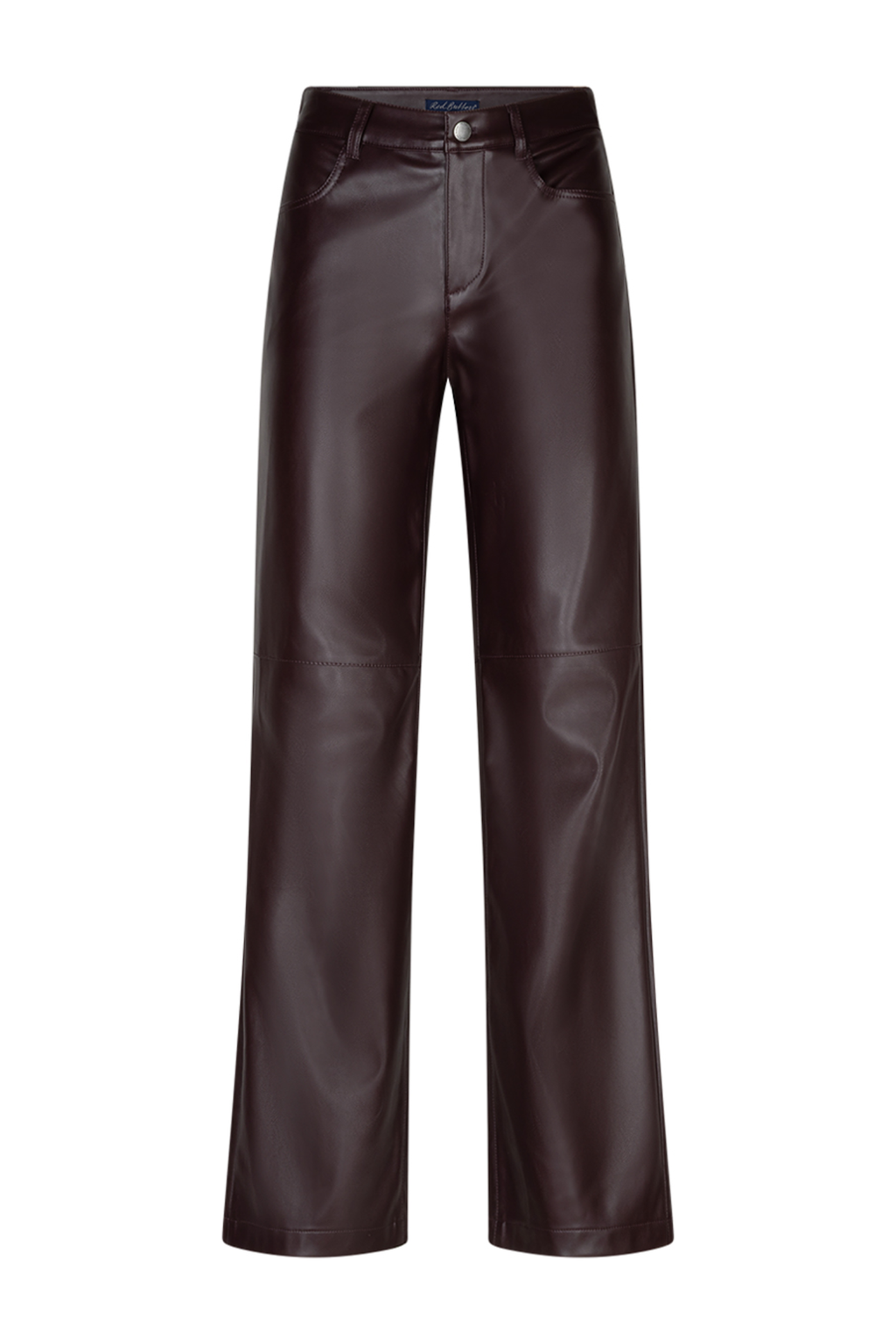 Red Button SRB5077A Colette Faux Leather Trousers L31 Burgundy