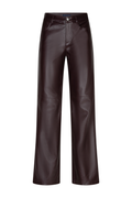Red Button SRB5077A Colette Faux Leather Trousers L31 Burgundy
