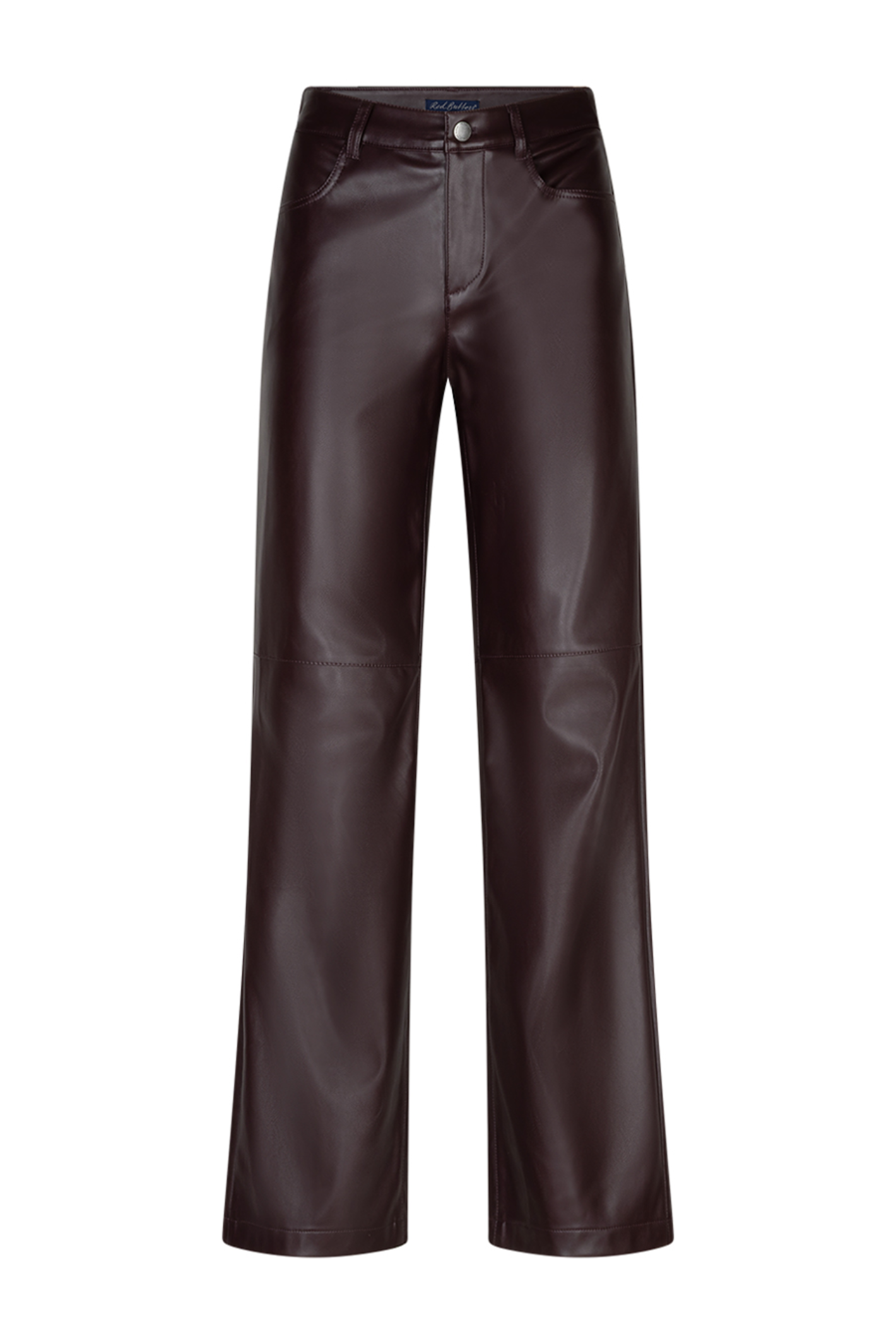 Red Button SRB5077A Colette Faux Leather Trousers L31 Burgundy