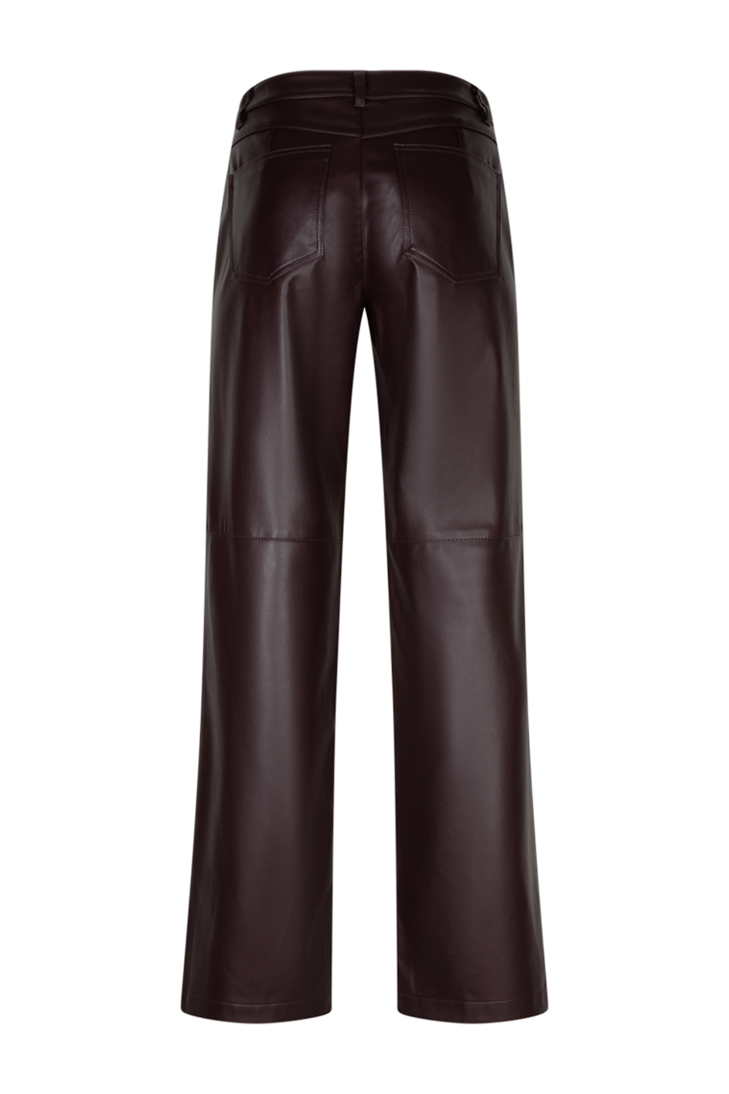 Red Button SRB5077A Colette Faux Leather Trousers L31 Burgundy