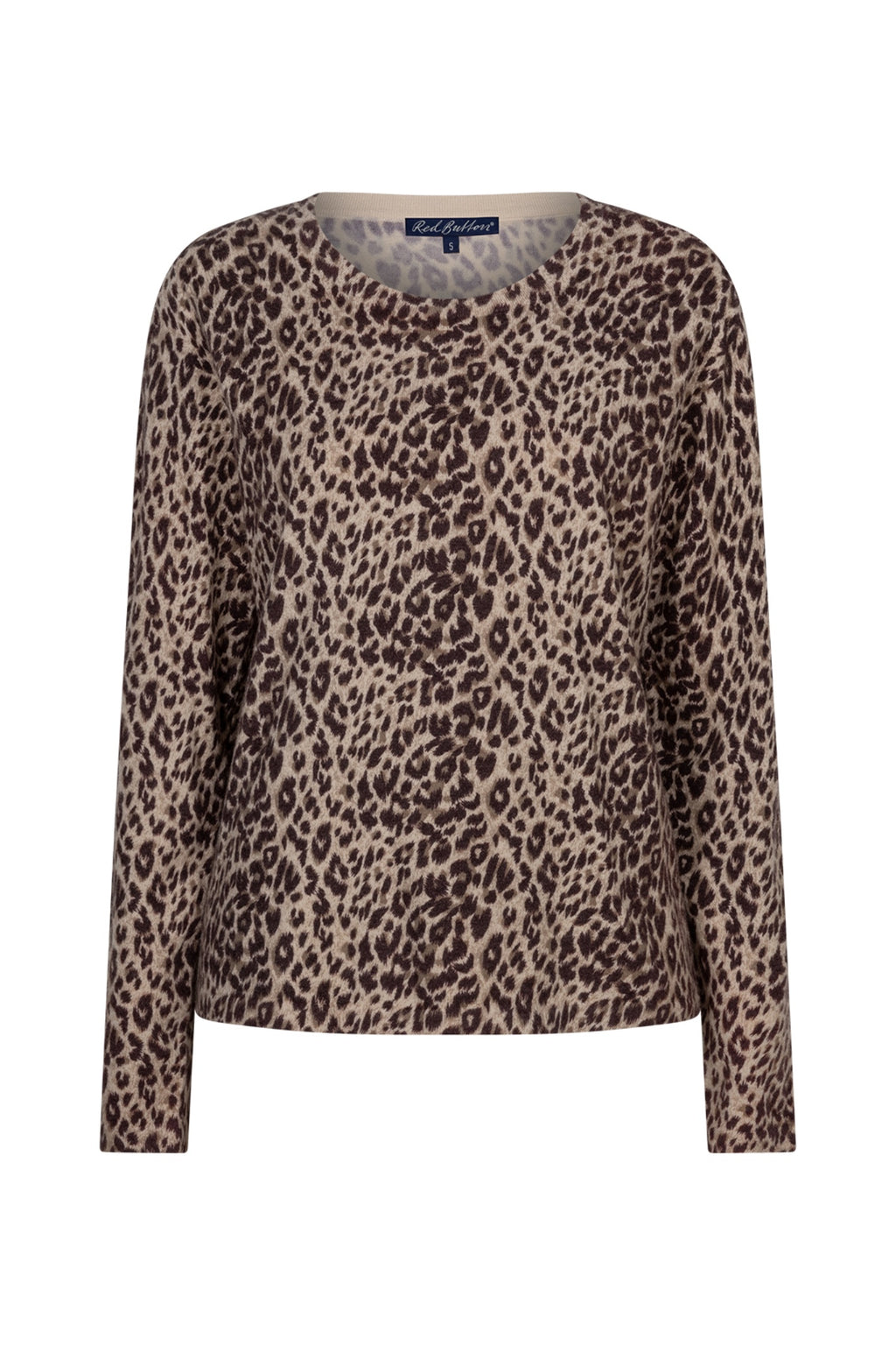 Red Button SRB5084 Sweet Animal Print Jumper Burgundy