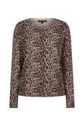 Red Button SRB5084 Sweet Animal Print Jumper Burgundy