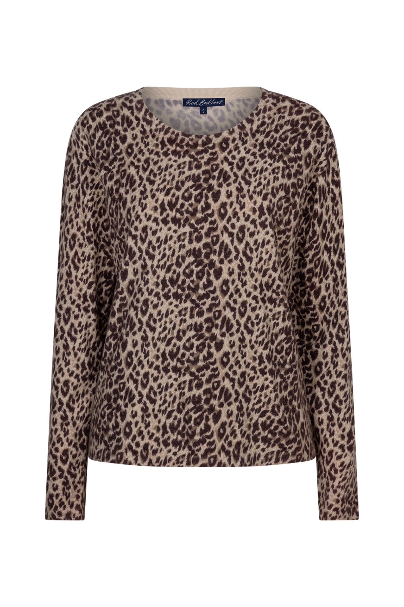 Red Button SRB5084 Sweet Animal Print Jumper Burgundy