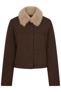 Red Button SRB5120 Jacket & Fur Collar Brown by Red Button. Shop Red Button at Dotique.