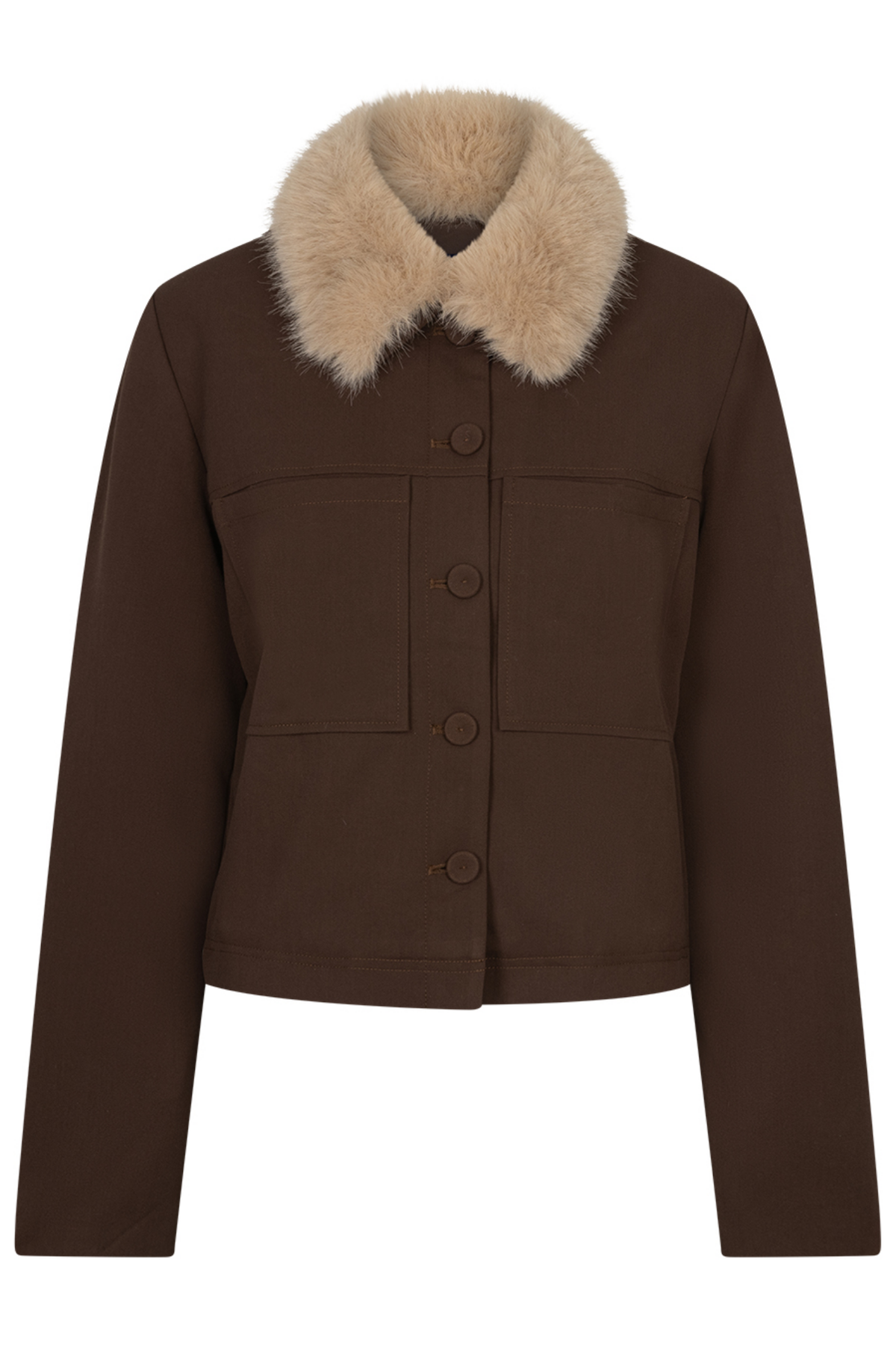 Red Button SRB5120 Jacket & Fur Collar Brown by Red Button. Shop Red Button at Dotique.