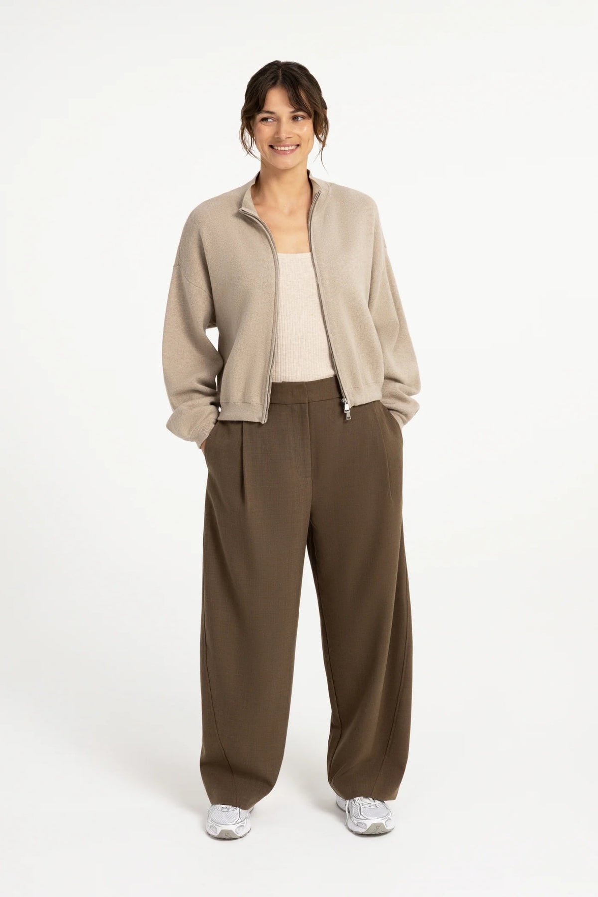 YAYA Soft Melange Singlet - Pure Cashmere Grey Melange 01-729066-609