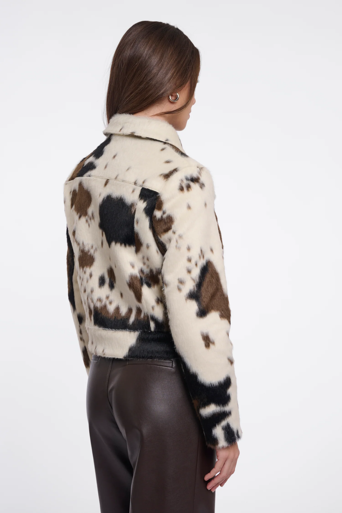Shop the Rino & Pelle Touka Cow Print Jacket at Dotique. A statement cow-print jacket with a faux-leather look and easy zip-front shape.