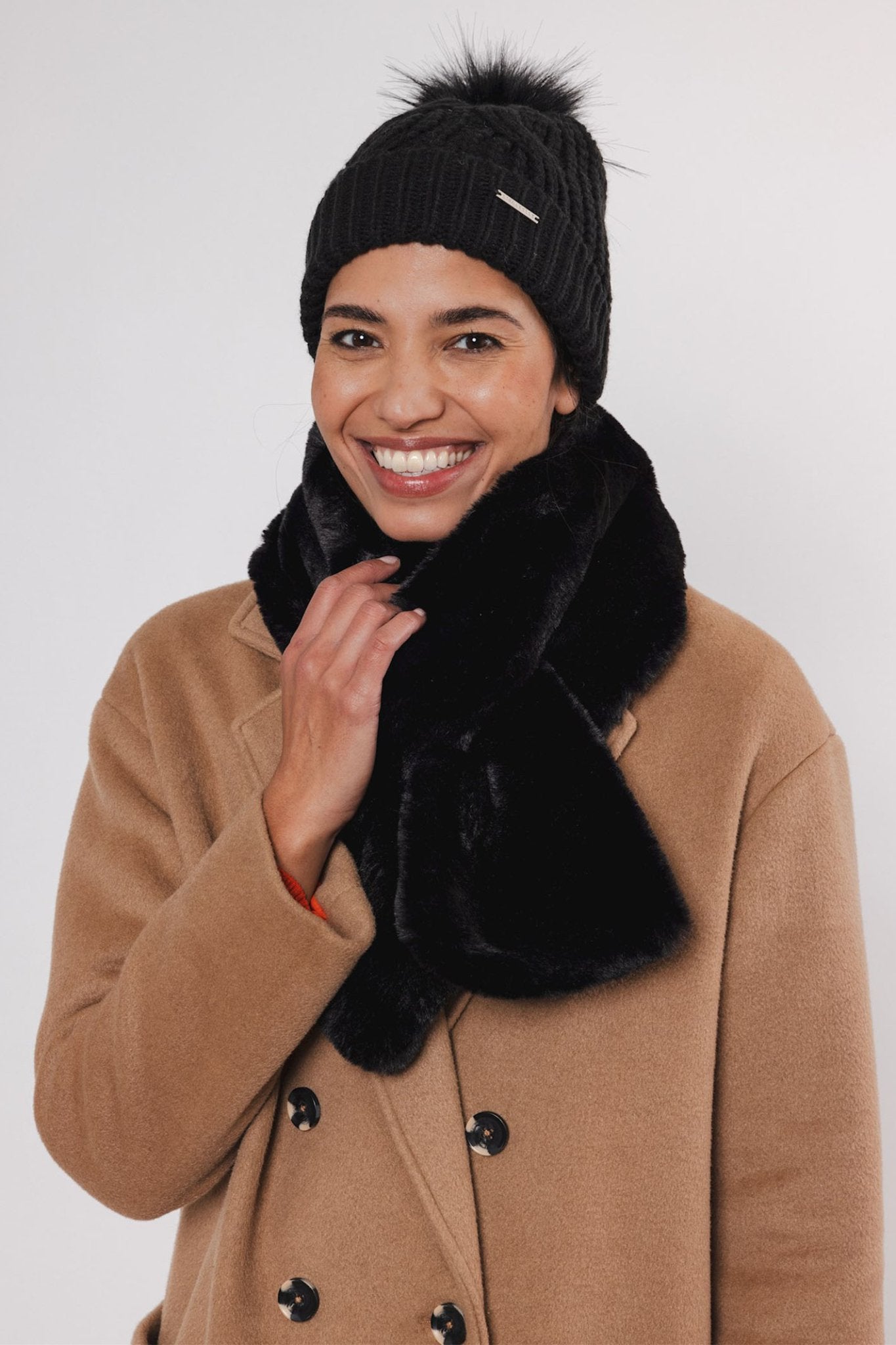 Rino & Pelle Aaf 7002412 Beanie Hat Black - Dotique