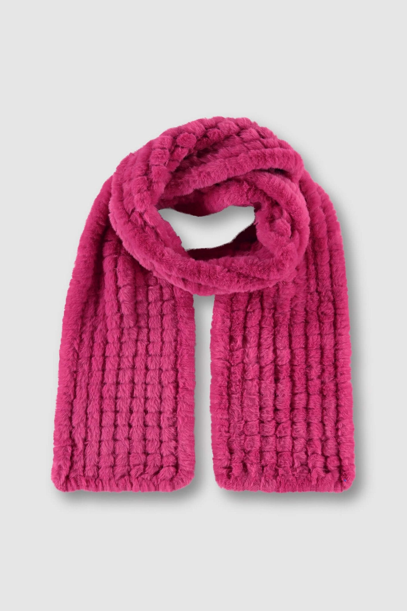 Rino & Pelle Afke 7002310 Barberry Pink Faux Fur Scarf – Dotique