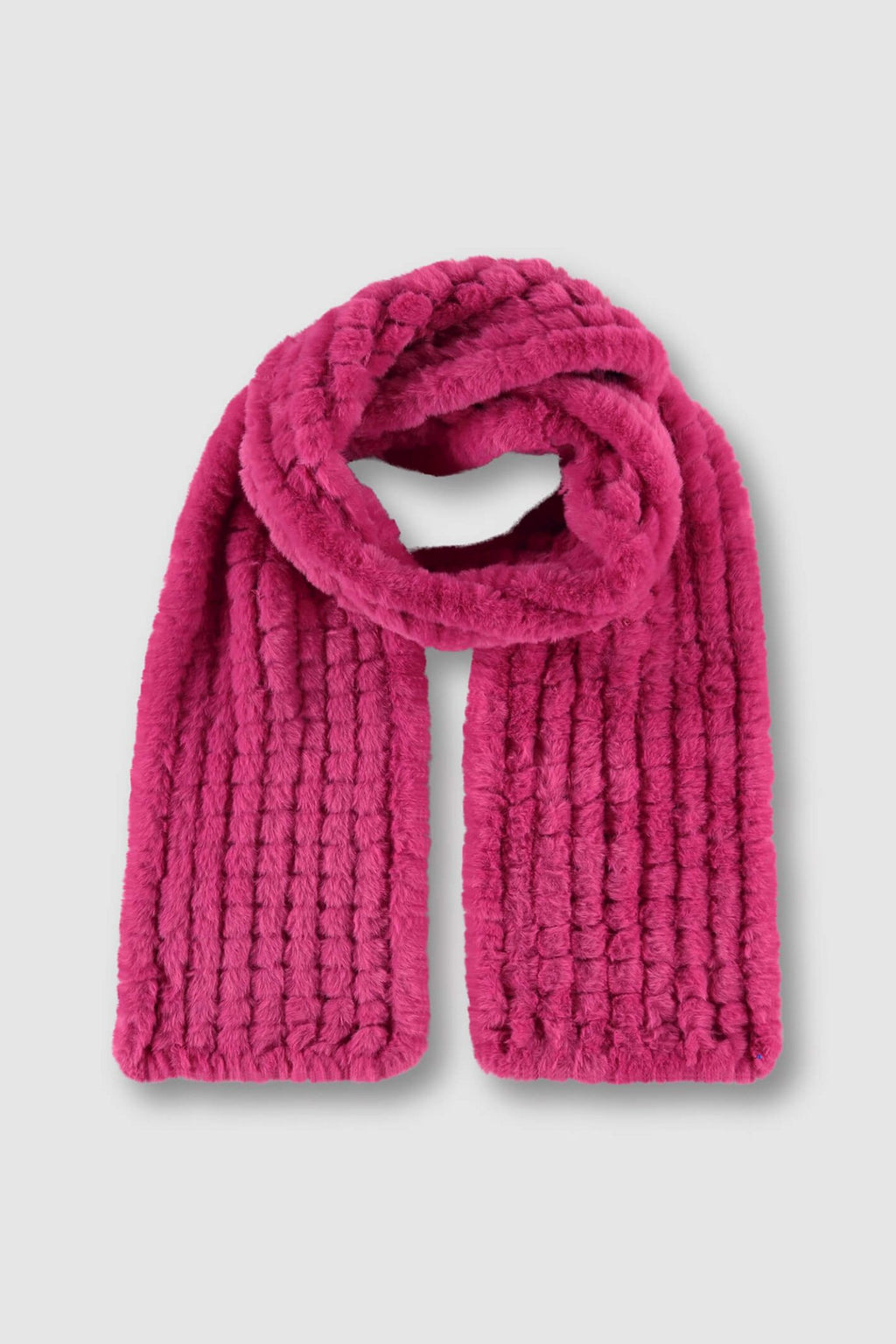 Rino & Pelle Afke 7002310 Barberry Pink Faux Fur Scarf - Dotique