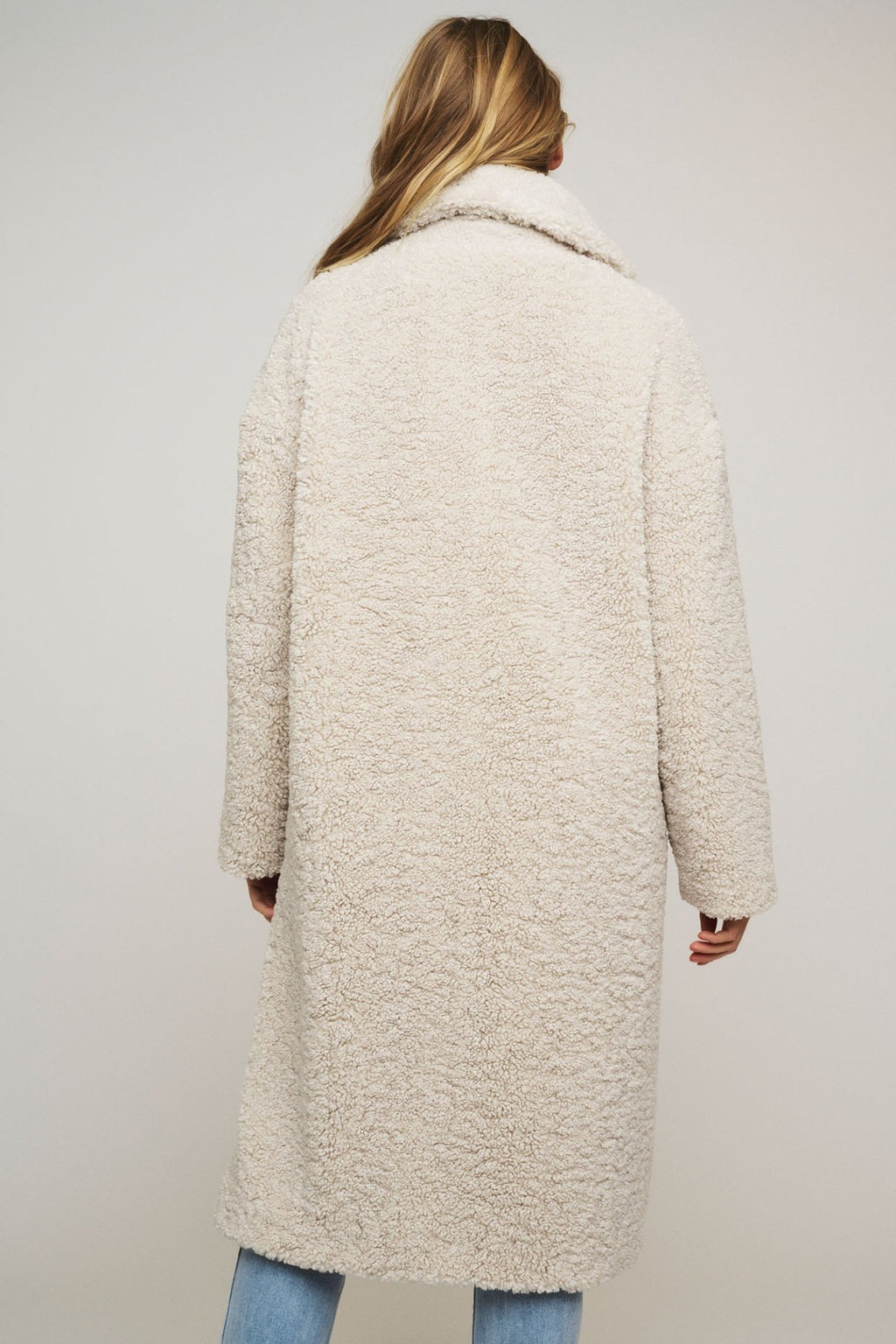 Rino & Pelle Elicia 7002412 Teddy Double Breasted Coat Birch - Dotique