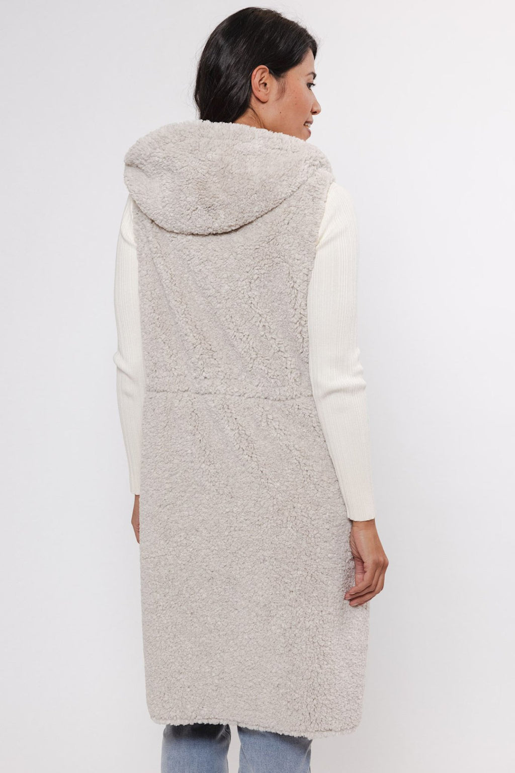 Rino & Pelle Ginny 7002411 Hooded Waistcoat Birch - Dotique