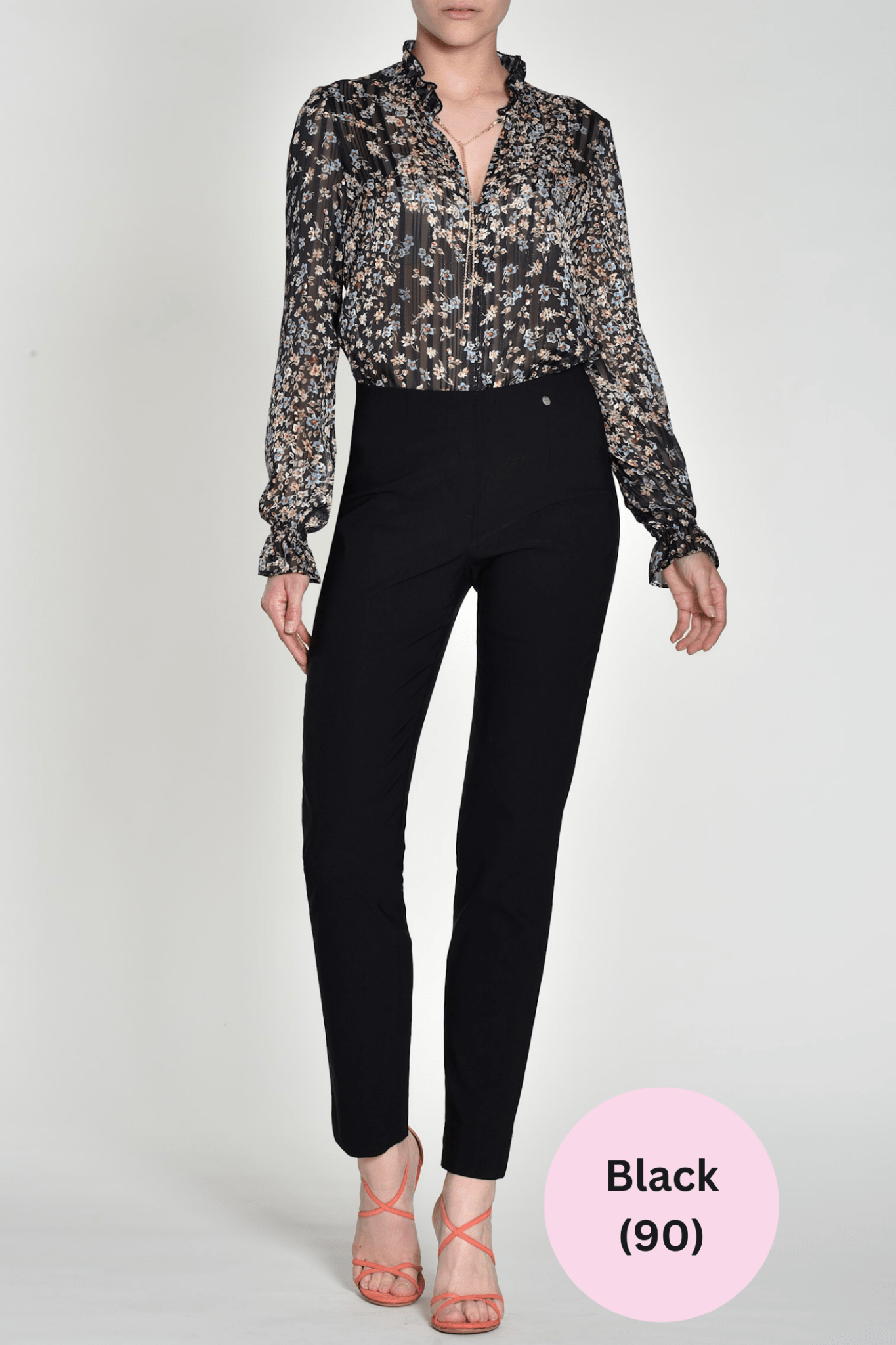 Robell 51412-5499 Marie K Petite (73cm) Trousers - Various Colours in black by Robell, shop Robell at Dotique