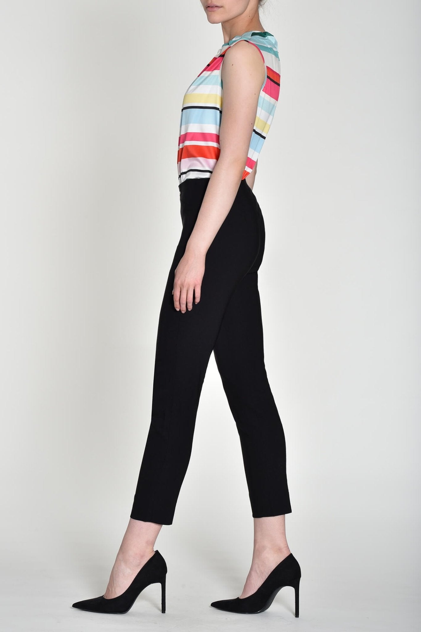 Robell 51527-5499-90 Rose 09 Black Ankle Grazer 78 Length Trousers - Dotique