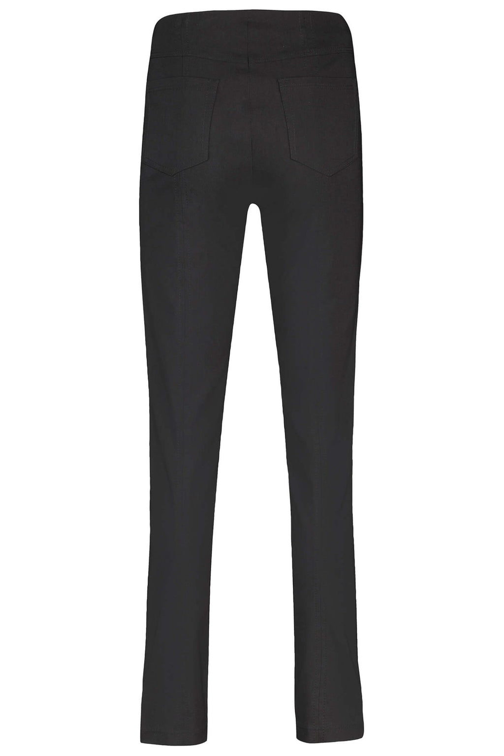 Robell 51559-5499-90 Bella Black Full Length Pull-On Trousers - Dotique