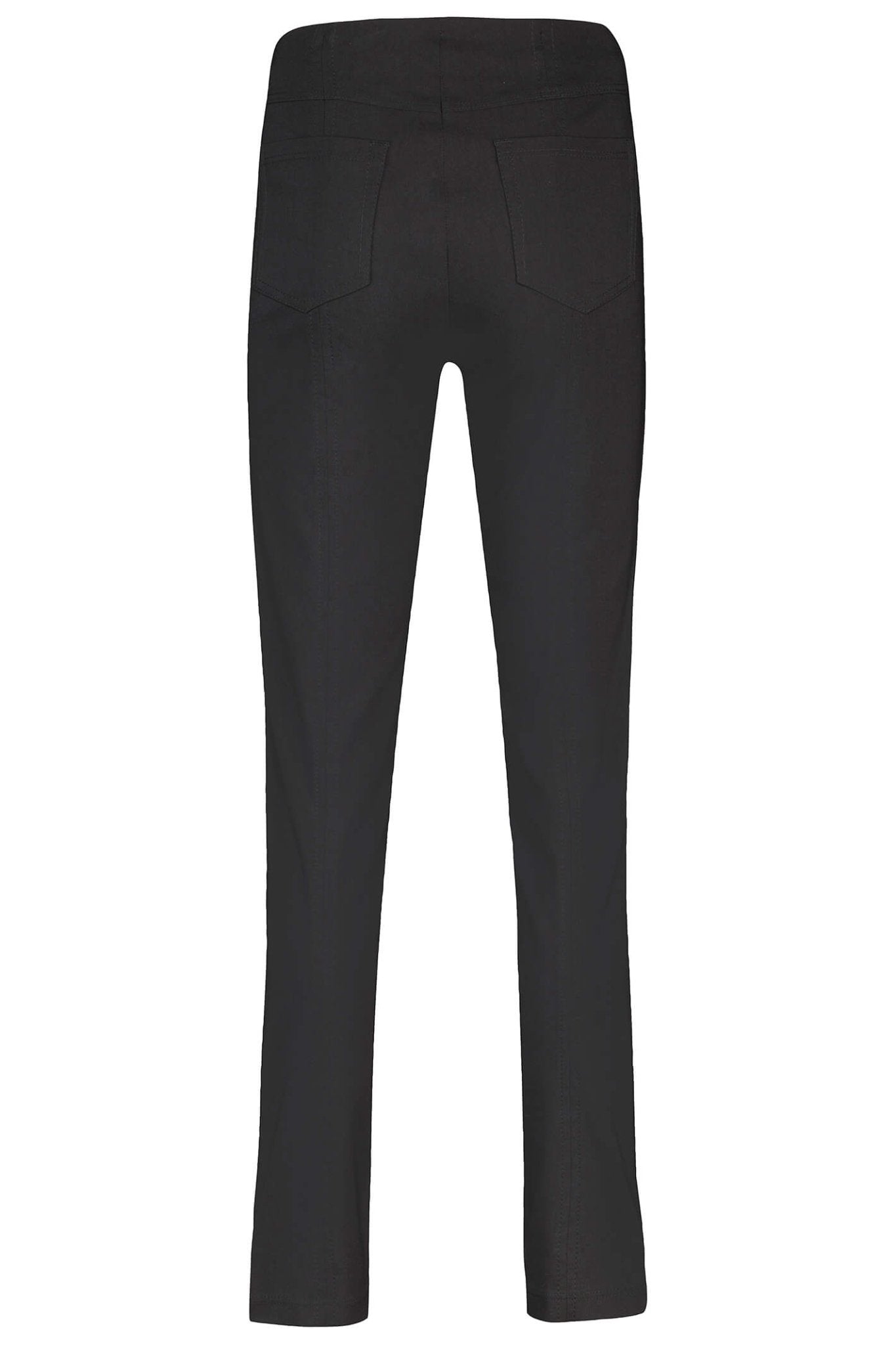 Robell 51559-5499-90 Bella Black Full Length Pull-On Trousers - Dotique