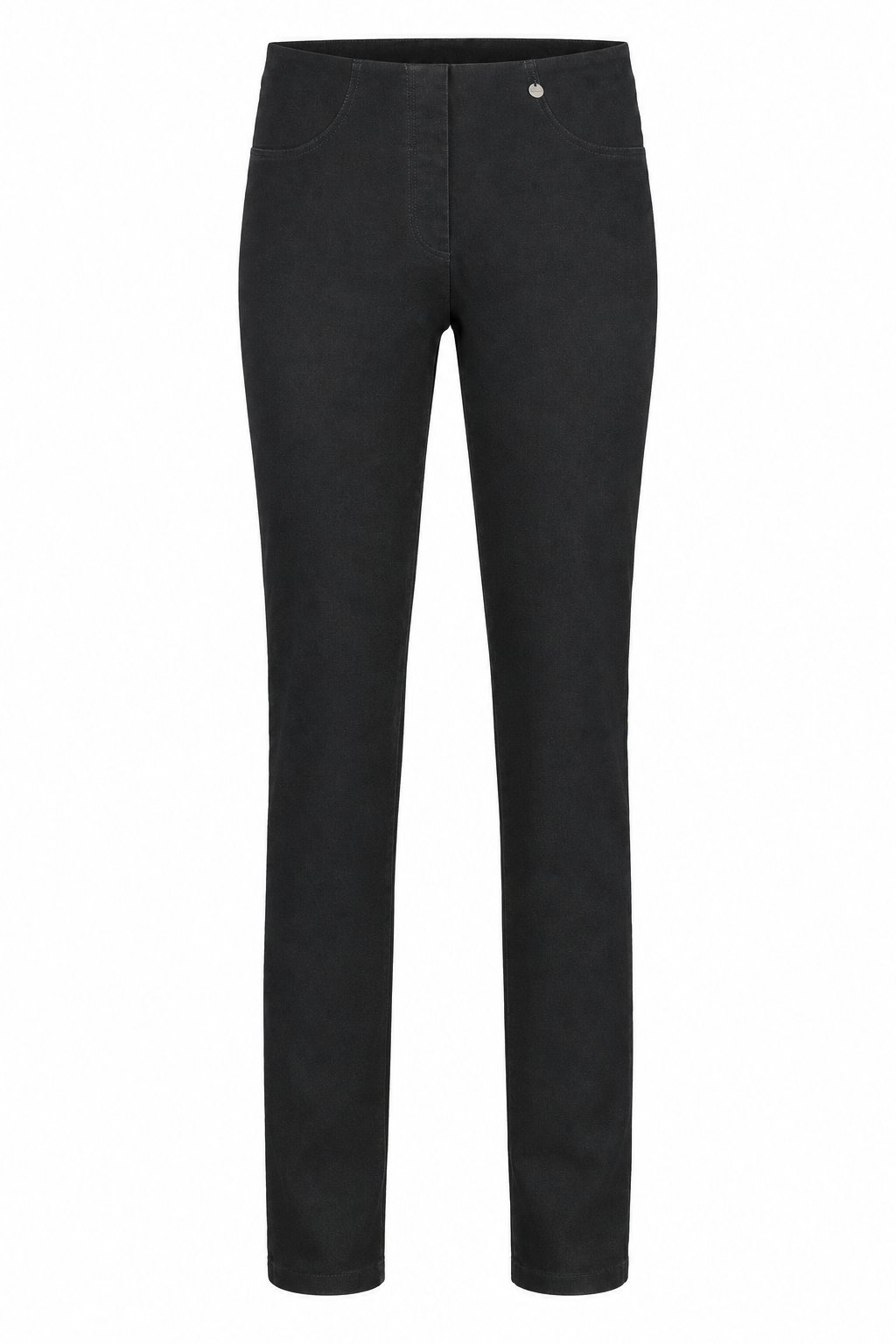 Robell Bella Powerstretch Denim trousers Black (78cm) 51580-5448-90, front view — Shop Robell at Dotique