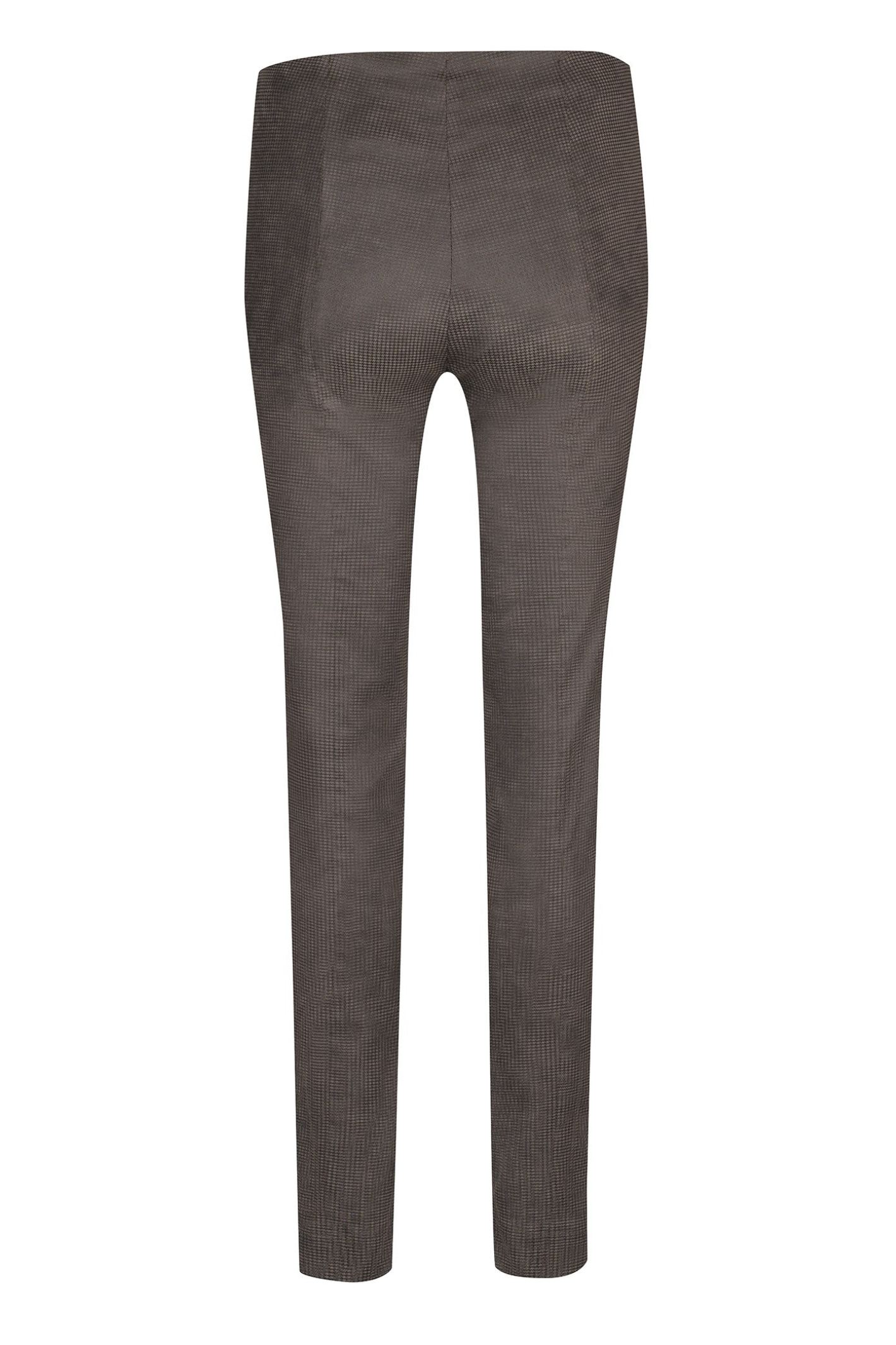 Robell Rose Full-Length Super Slim Faux Suede Trousers – Brown
