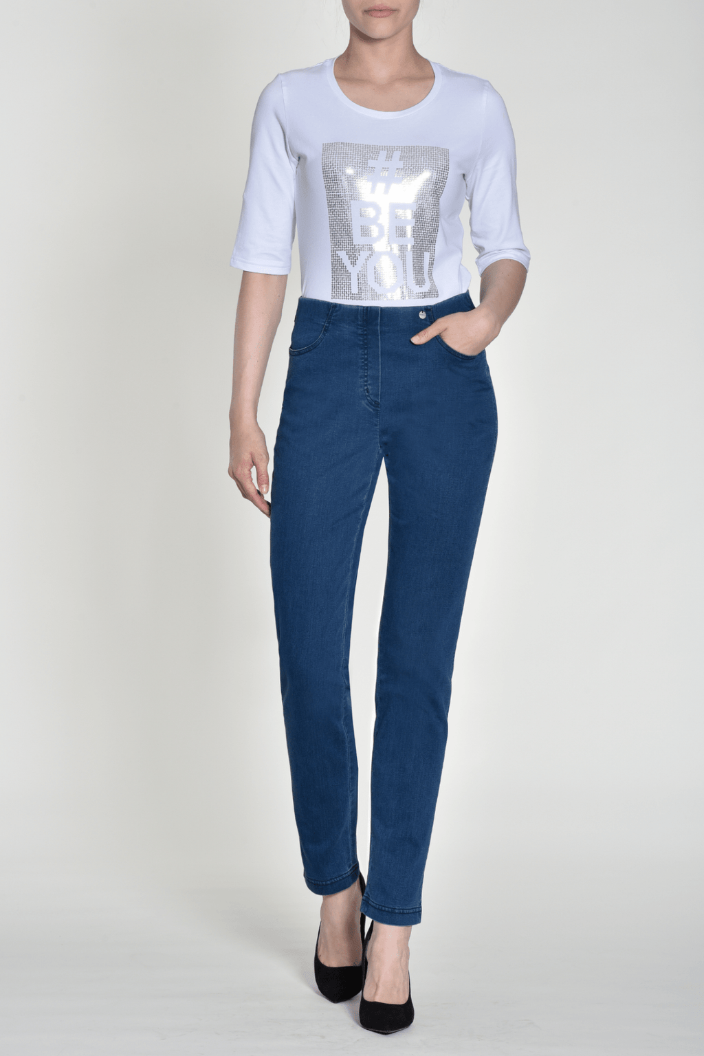 Robell 52560 5448 Bella Petite Jeans Blue Denim 64 (73cm) - Dotique - Robell