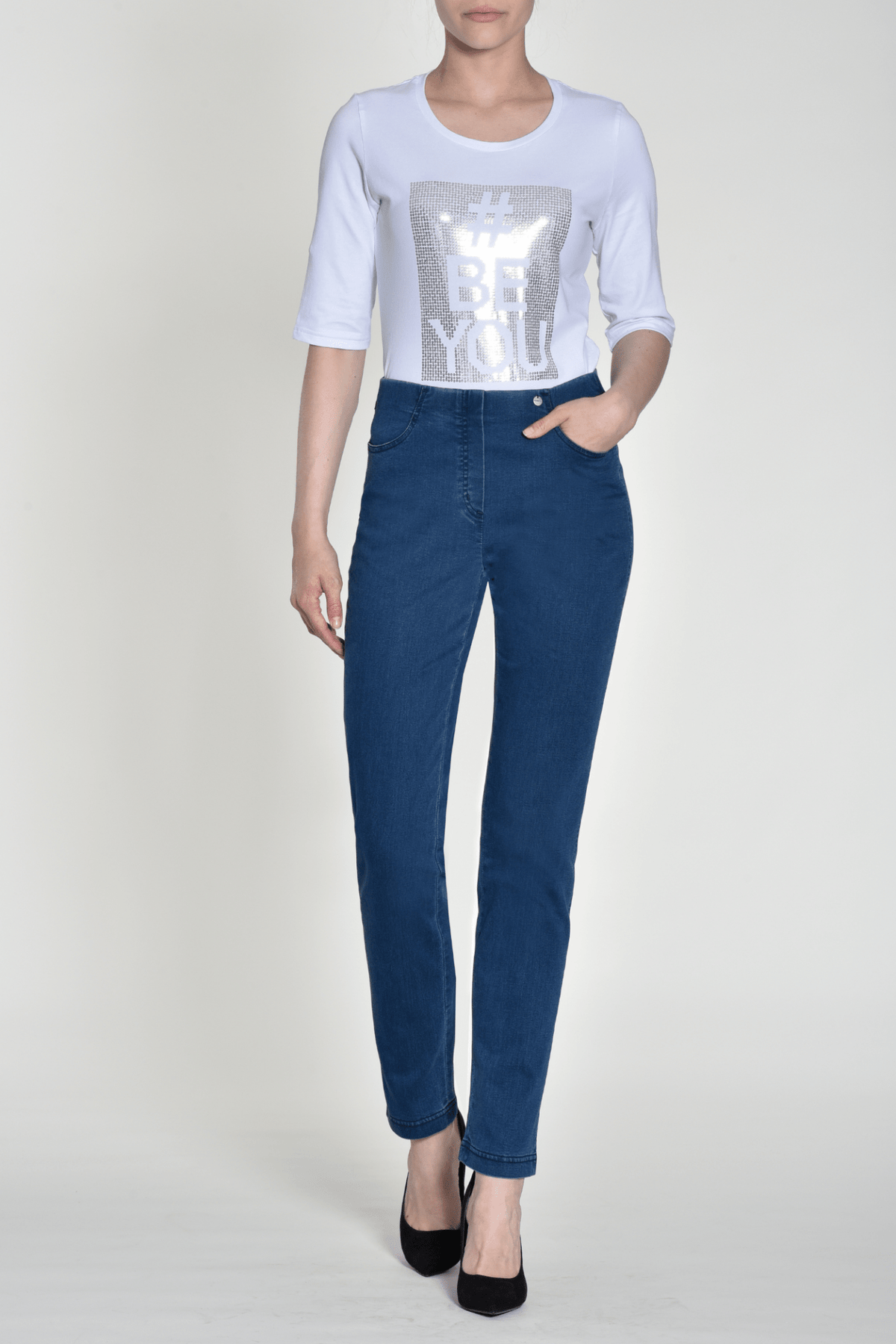 Robell 52560 5448 Bella Petite Jeans Blue Denim 64 (73cm) - Dotique - Robell