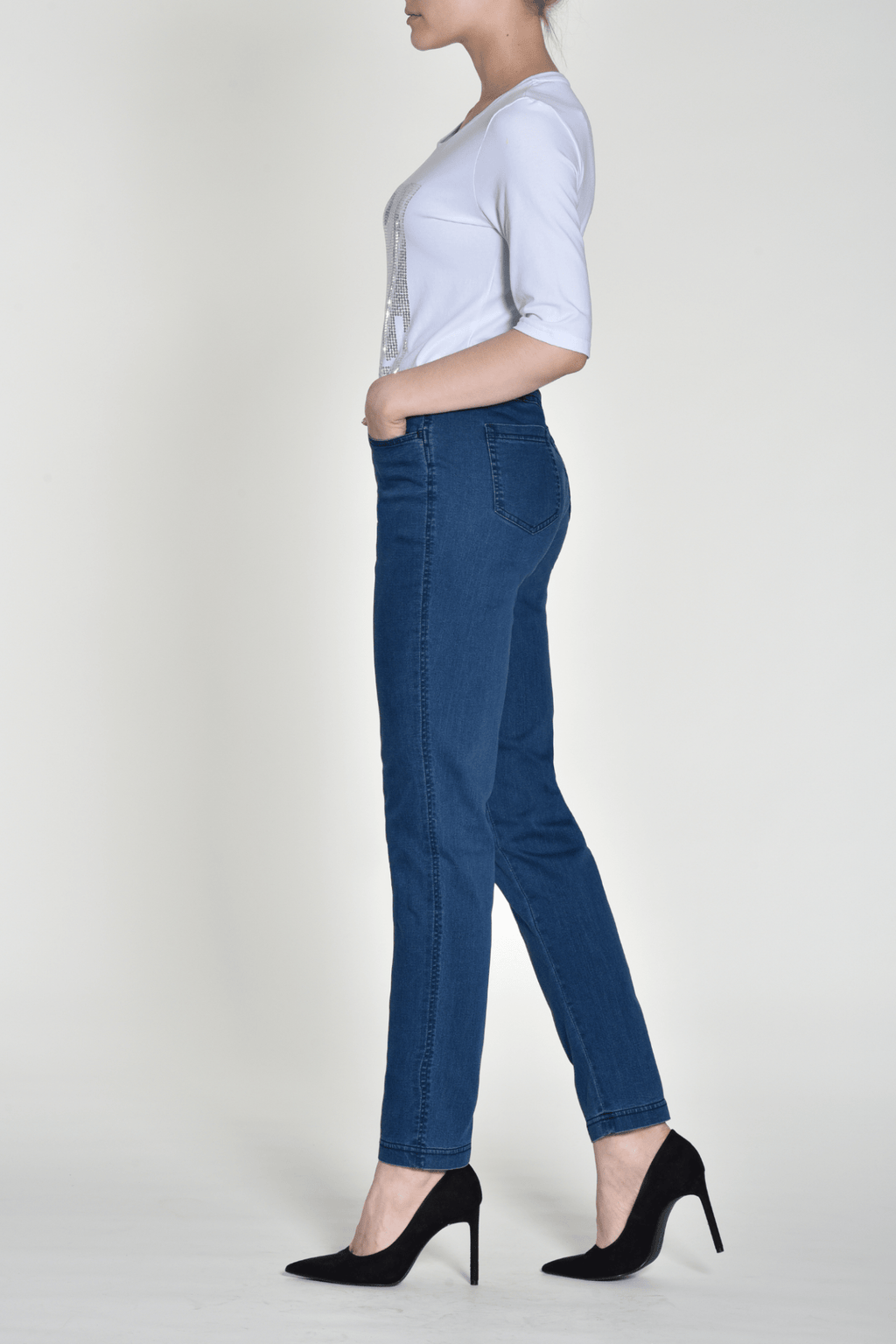 Robell 52560 5448 Bella Petite Jeans Blue Denim 64 (73cm) - Dotique - Robell