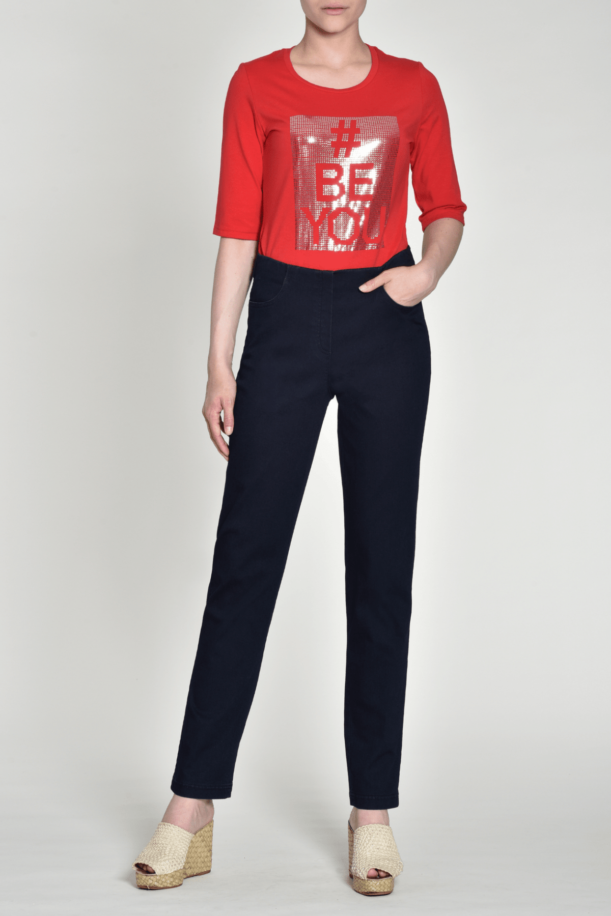 Robell 52560 5448 Bella Petite Jeans Navy Denim 69 (73cm) - Dotique - Robell