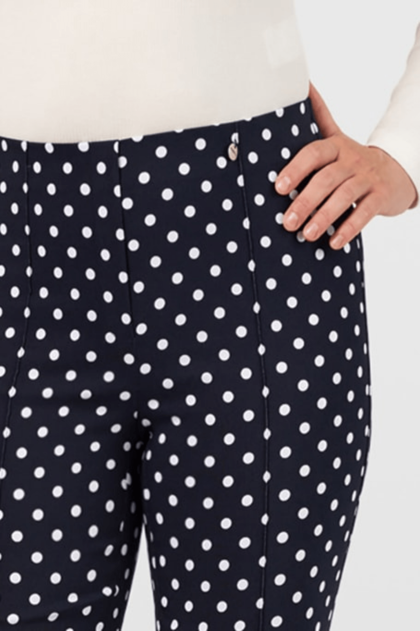 Robell 53241-54570-69 Joella 09 (65cm) Navy Polka Dot Trousers Dotique