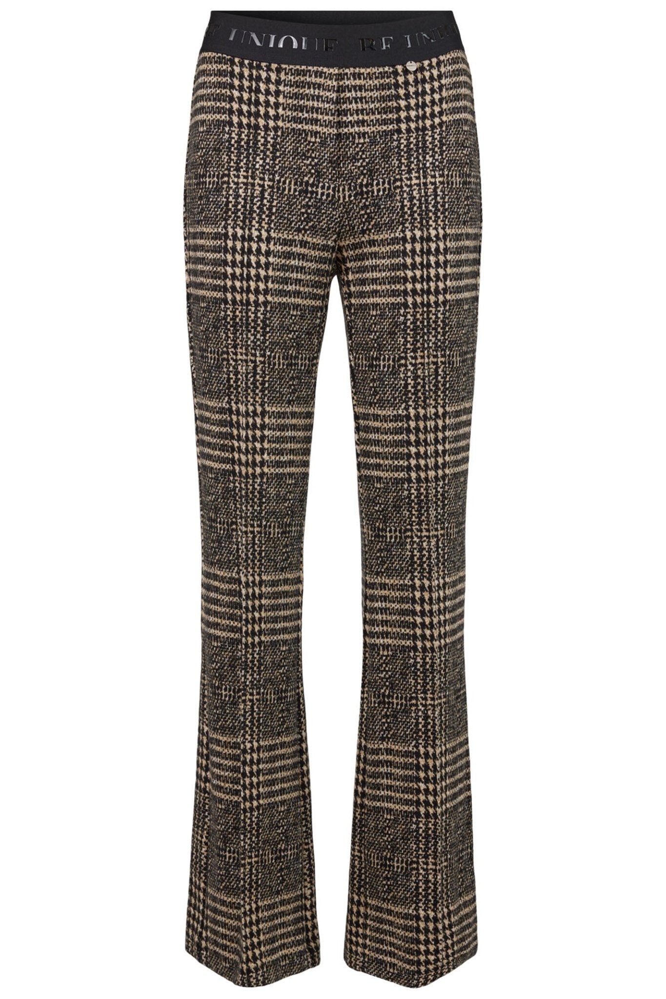 Robell 53474-5589-39 Joella Trousers Chocolate Brown Check 82cm Long - Dotique
